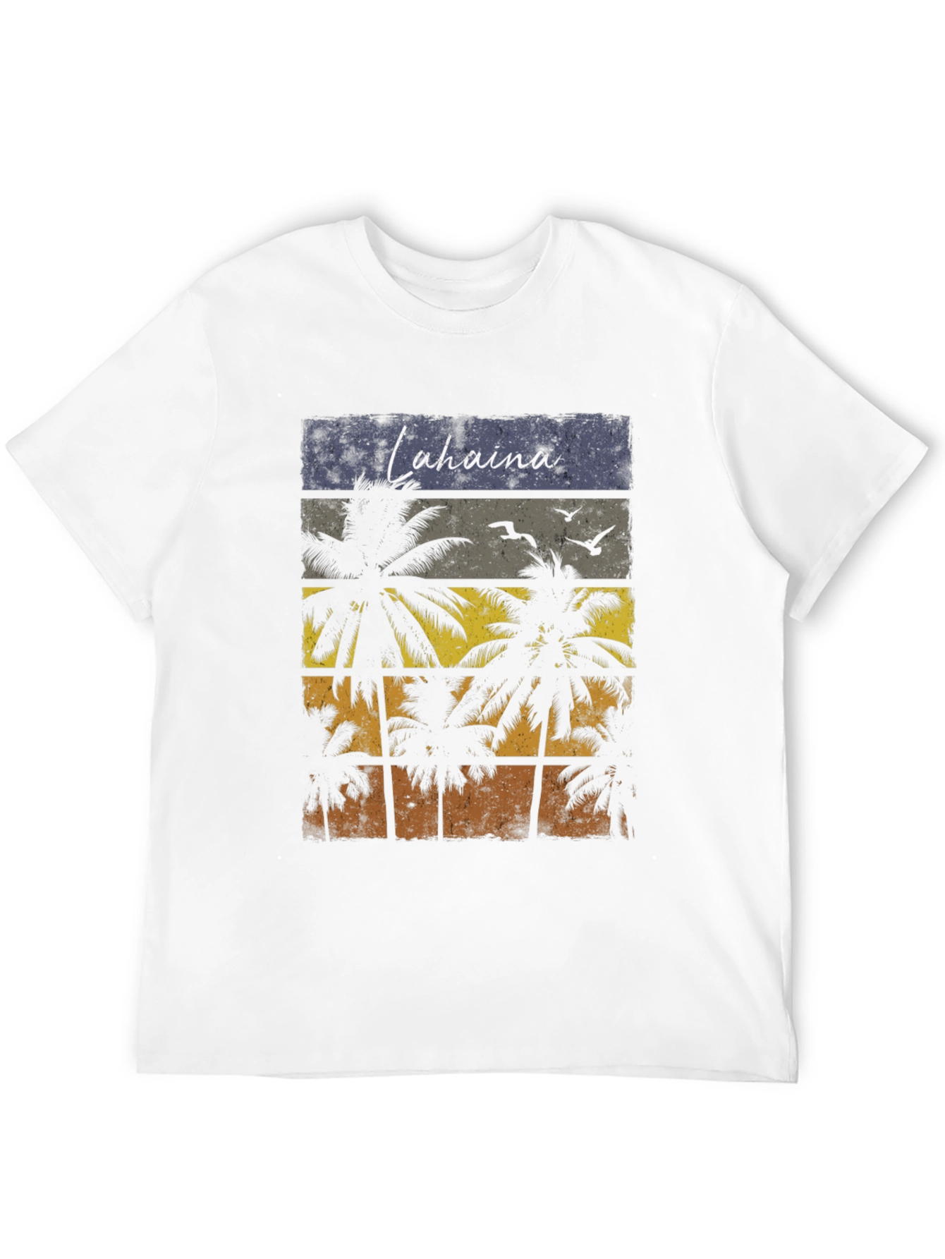 Lahaina Palm Tree Graphic T-Shirt - Retro Beach Design