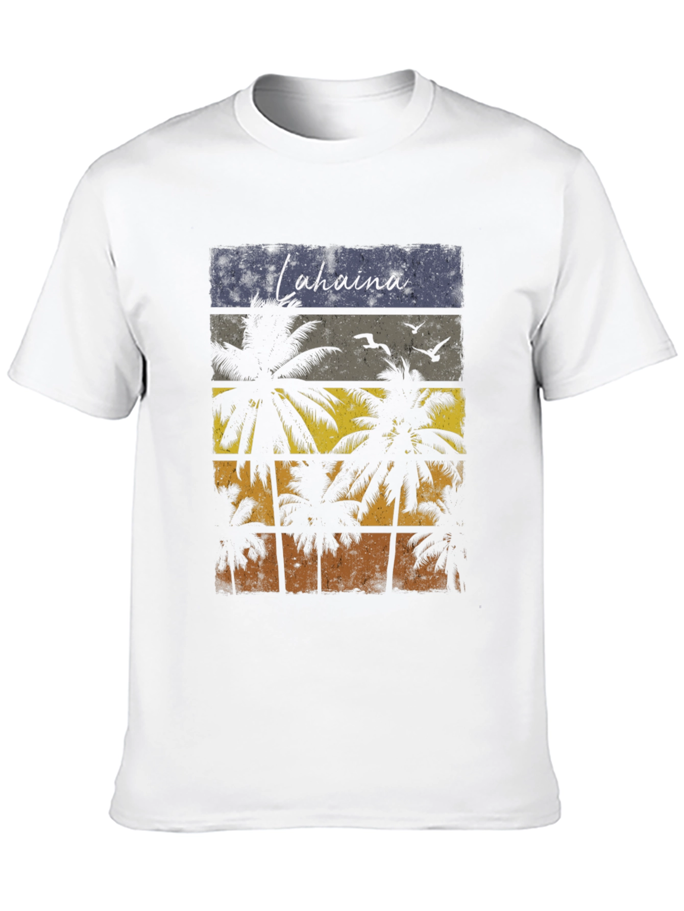 Lahaina Palm Tree Graphic T-Shirt - Retro Beach Design