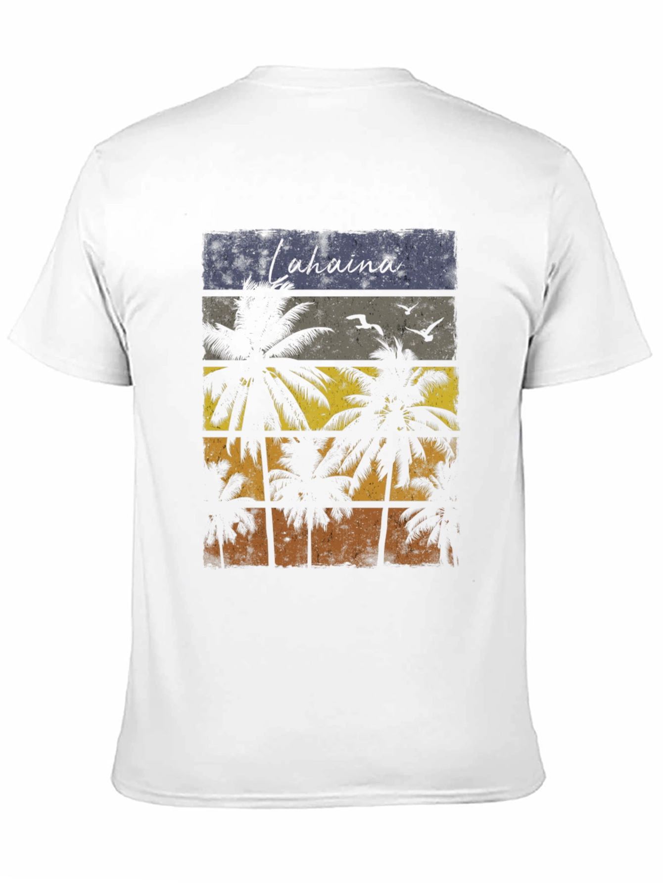 Lahaina Palm Tree Graphic T-Shirt - Retro Beach Design