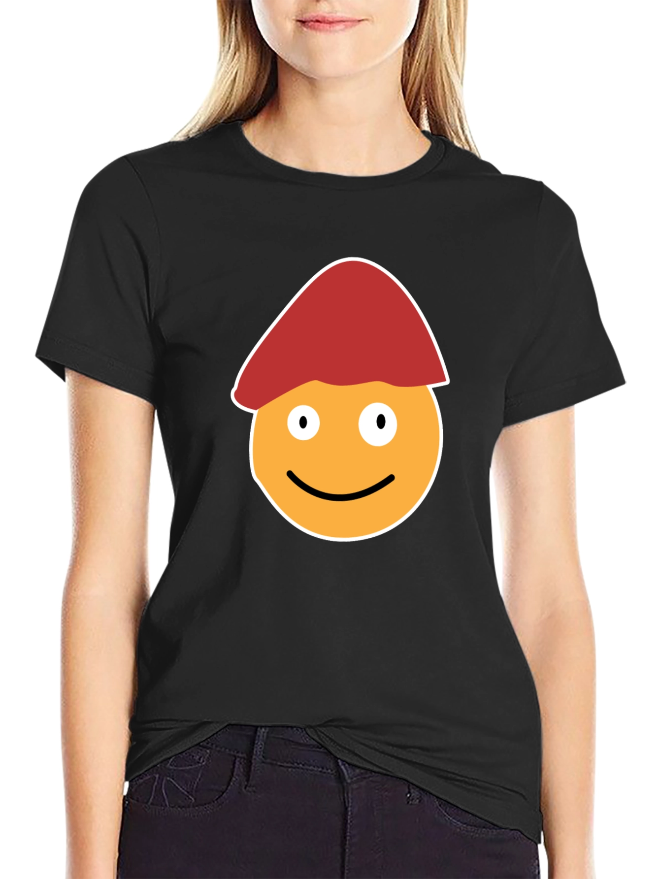 Funny Smiley Face with Hat T-Shirt