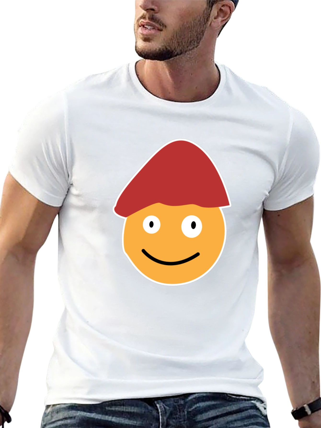 Funny Smiley Face with Hat T-Shirt