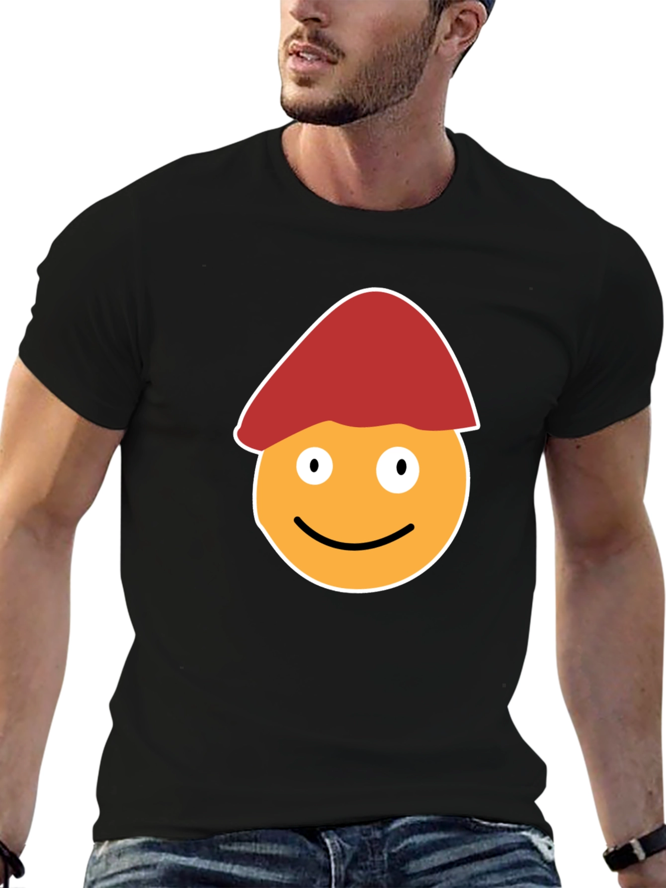 Funny Smiley Face with Hat T-Shirt