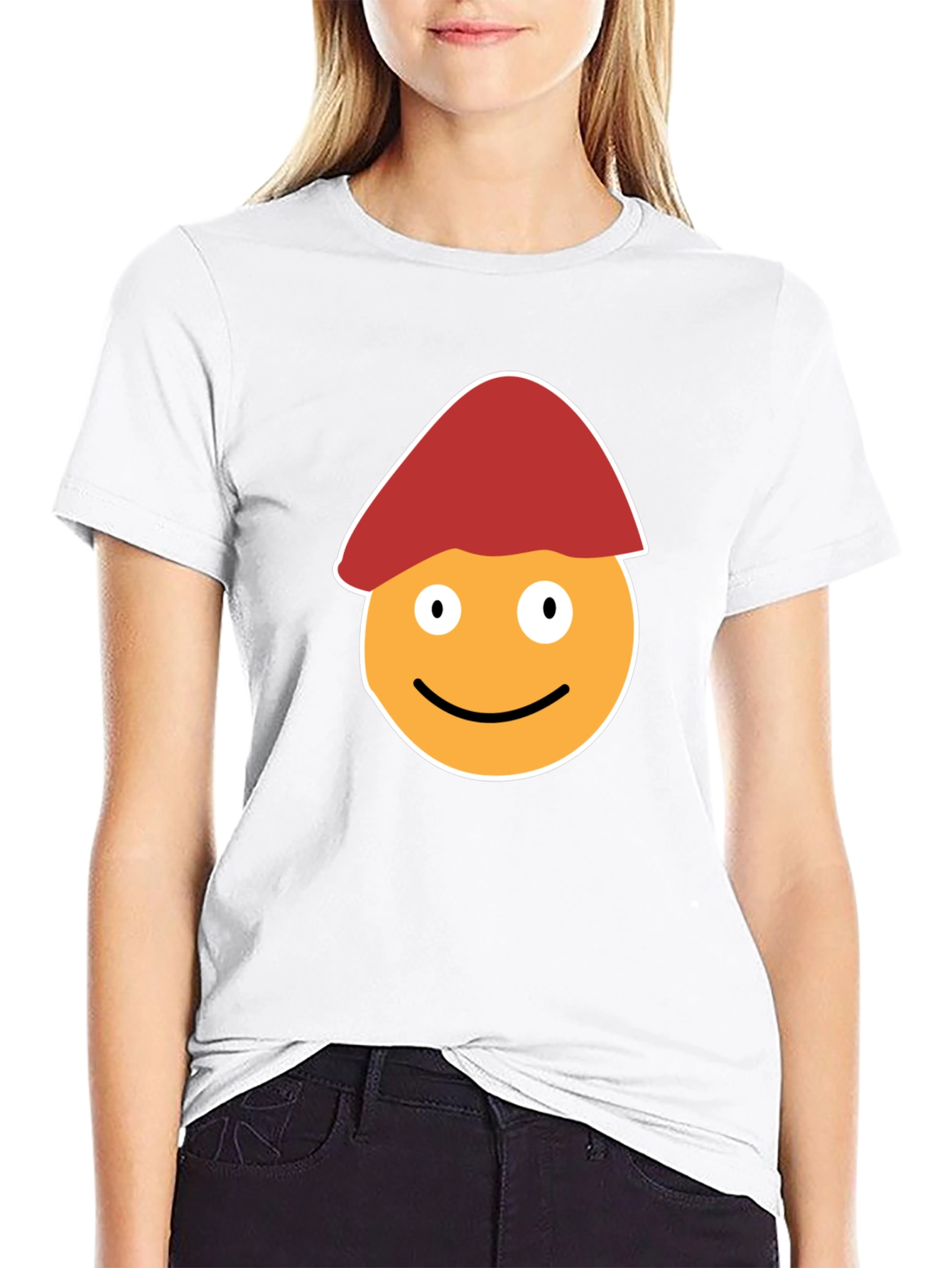 Funny Smiley Face with Hat T-Shirt