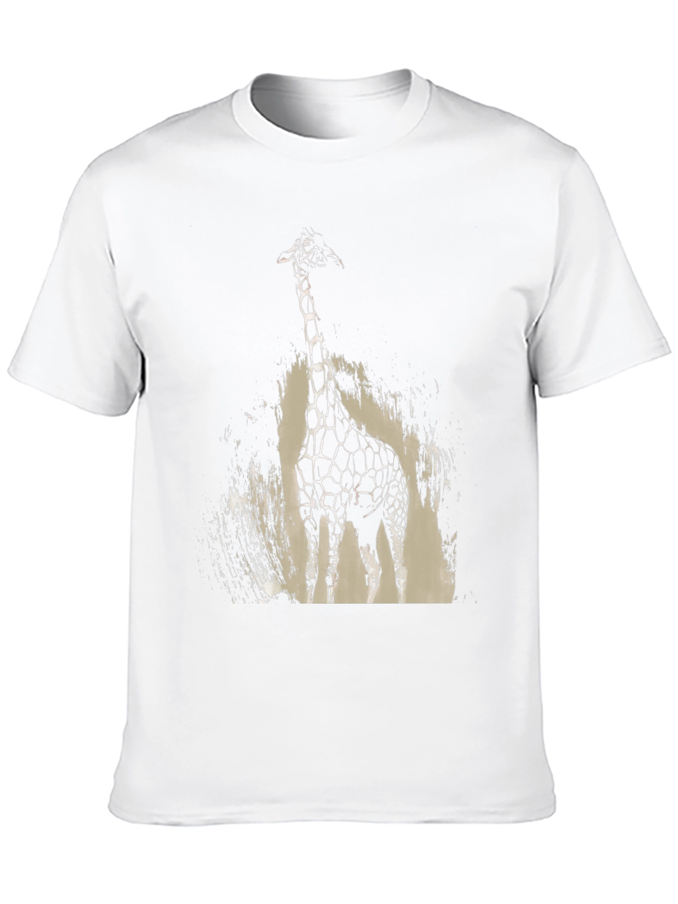 Giraffe Graphic Tee - Stylish Mens Black T-Shirt