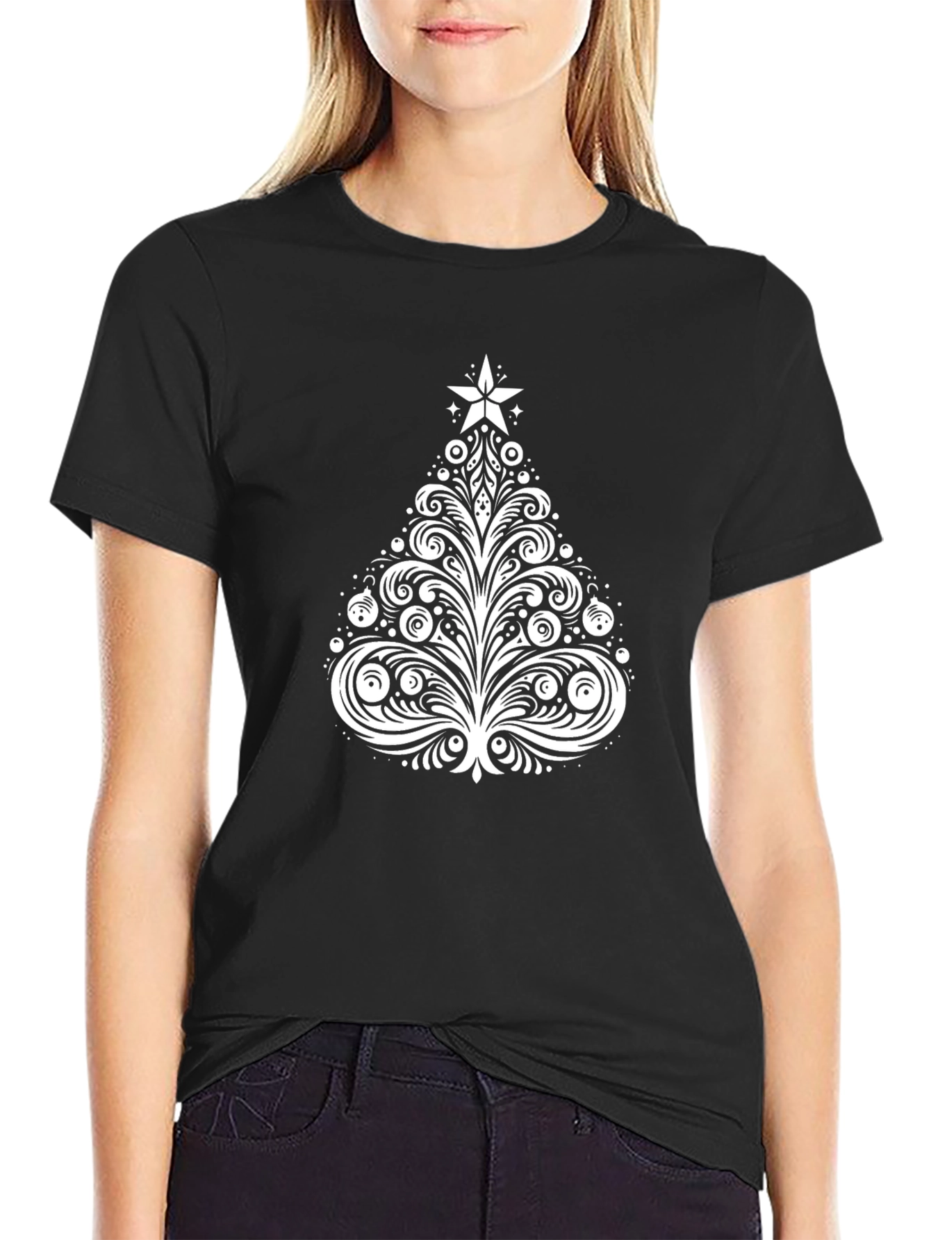 Festive Christmas Tree Graphic Tee