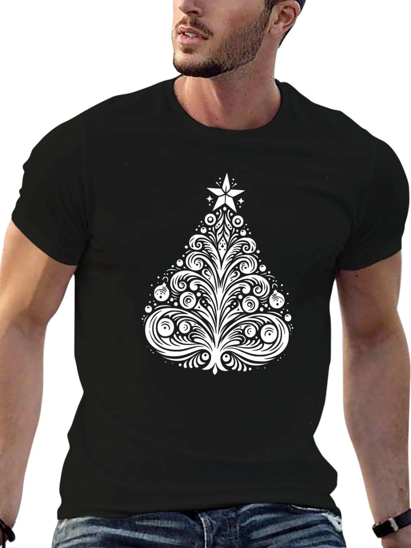 Festive Christmas Tree Graphic Tee
