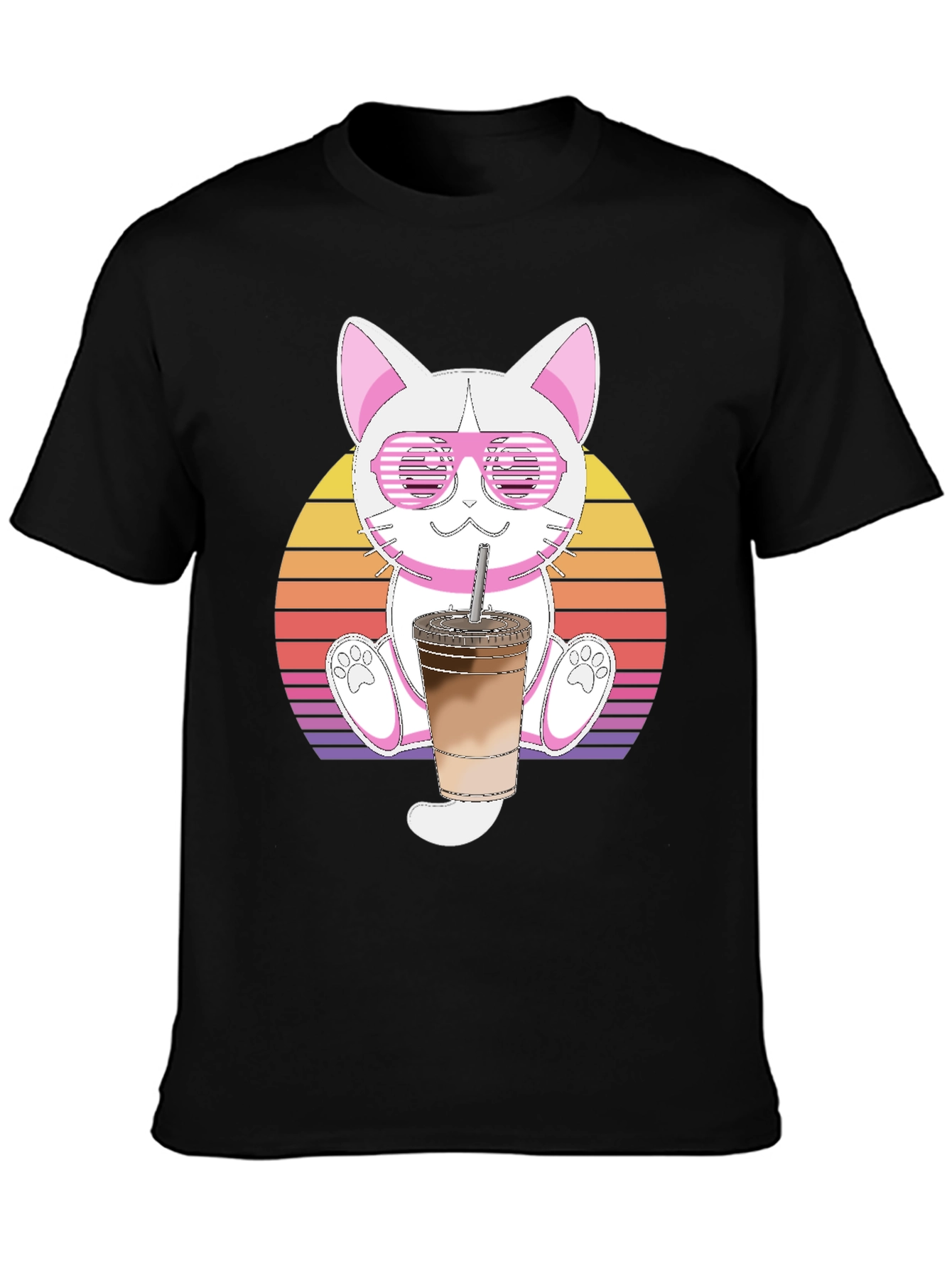 Cool Cat Iced Coffee Graphic Tee