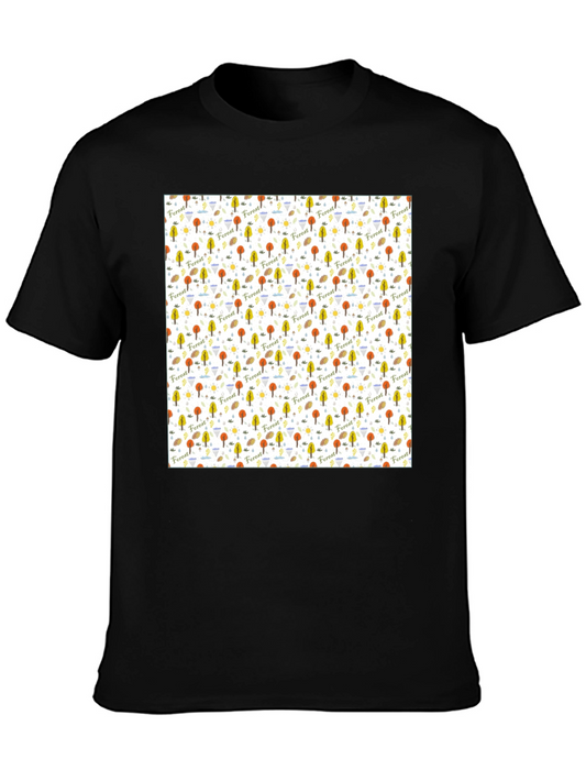Forest Pattern T-Shirt - Nature Inspired Design