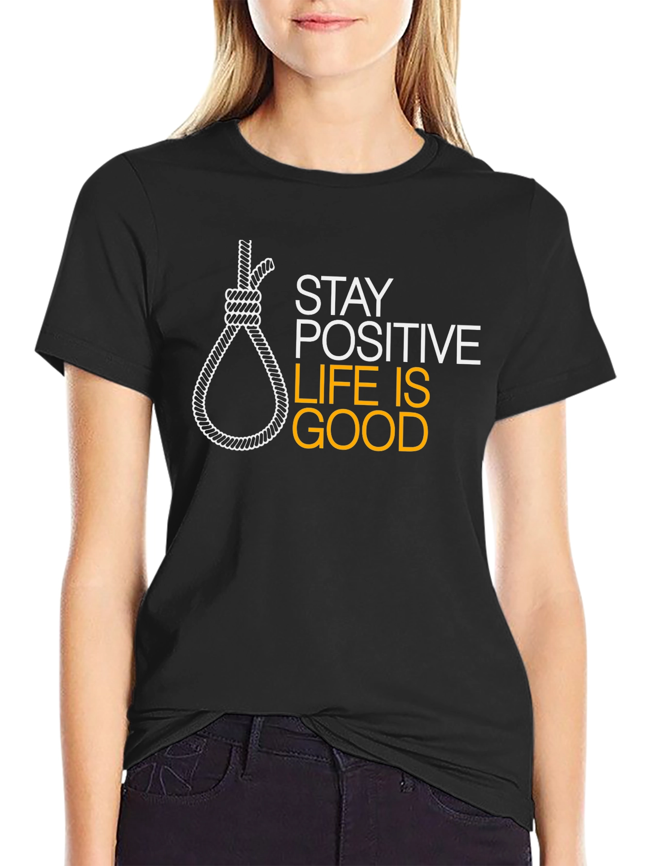Stay Positive Funny Graphic Tee