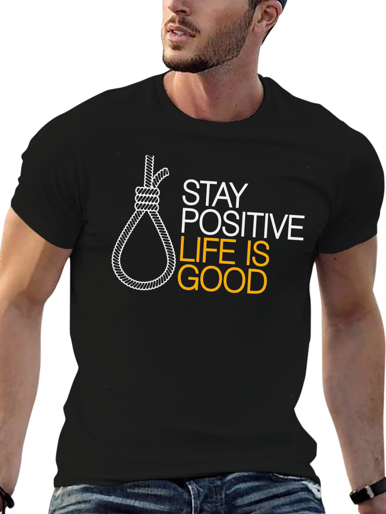 Stay Positive Funny Graphic Tee