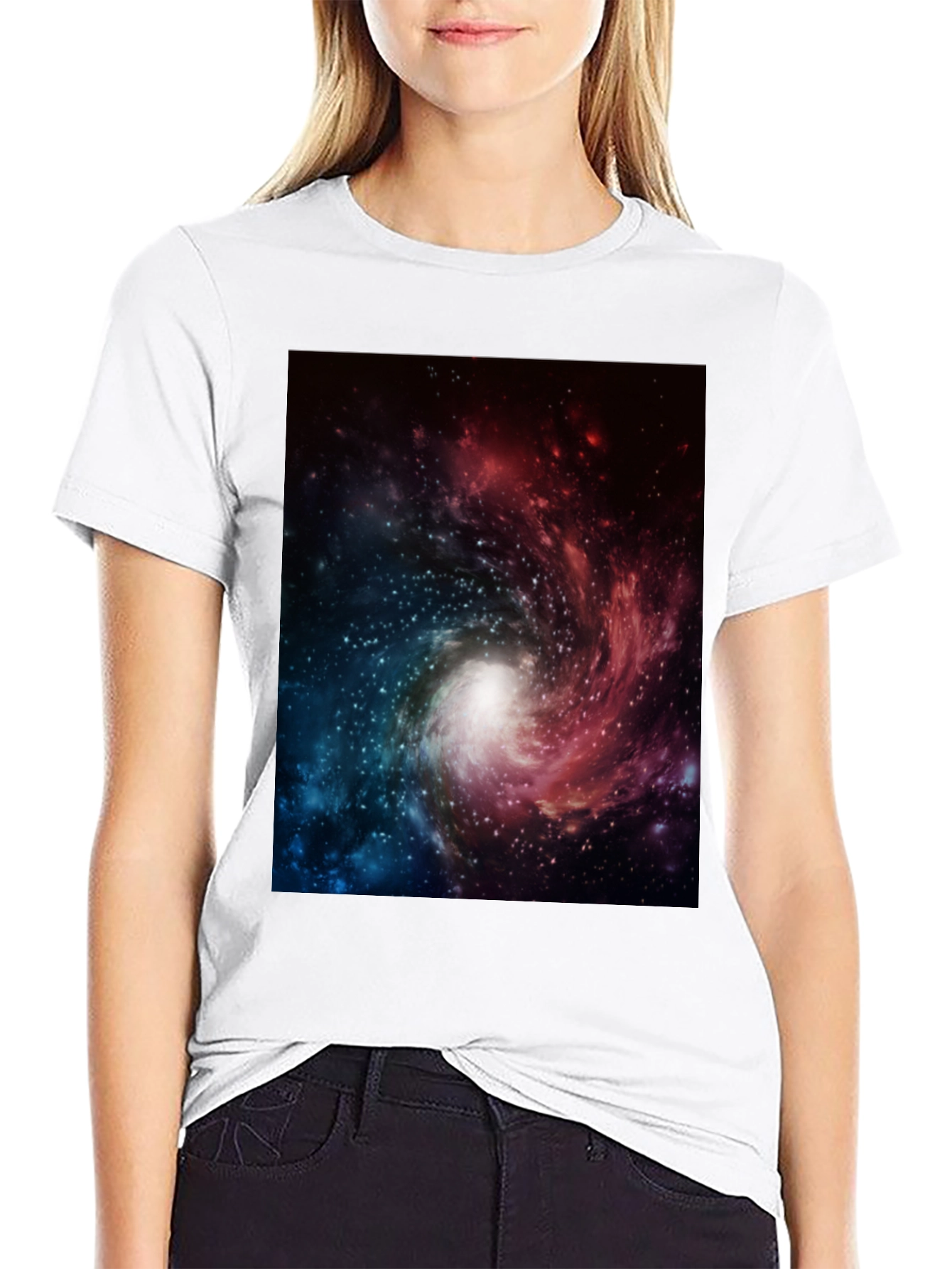 Galaxy Print Black T-Shirt