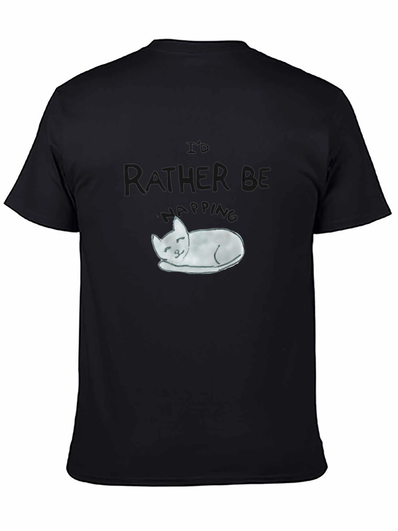 Relaxed Cat Graphic T-Shirt - Soft Cotton Tee