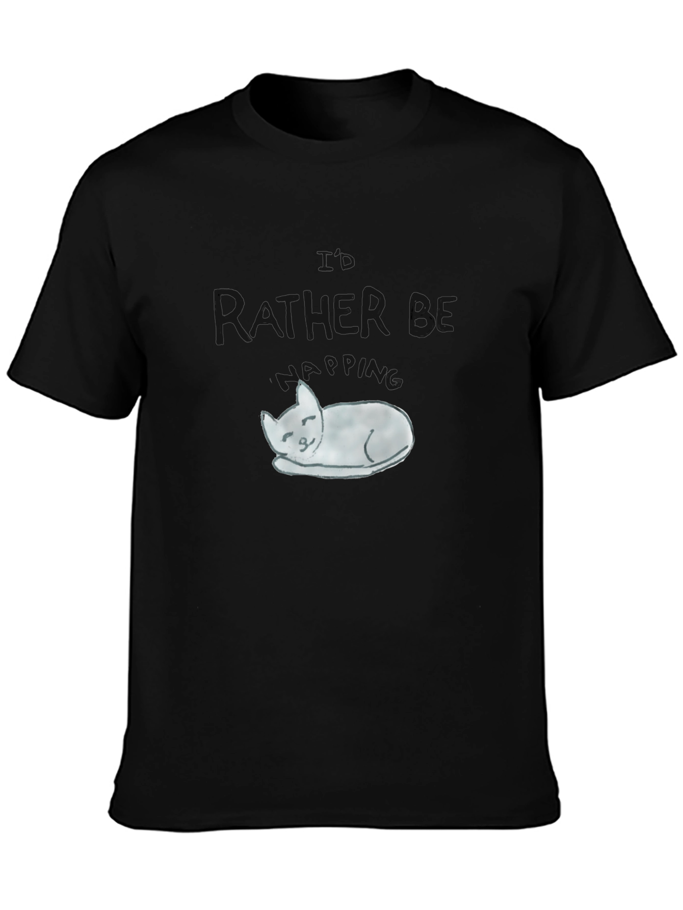 Relaxed Cat Graphic T-Shirt - Soft Cotton Tee