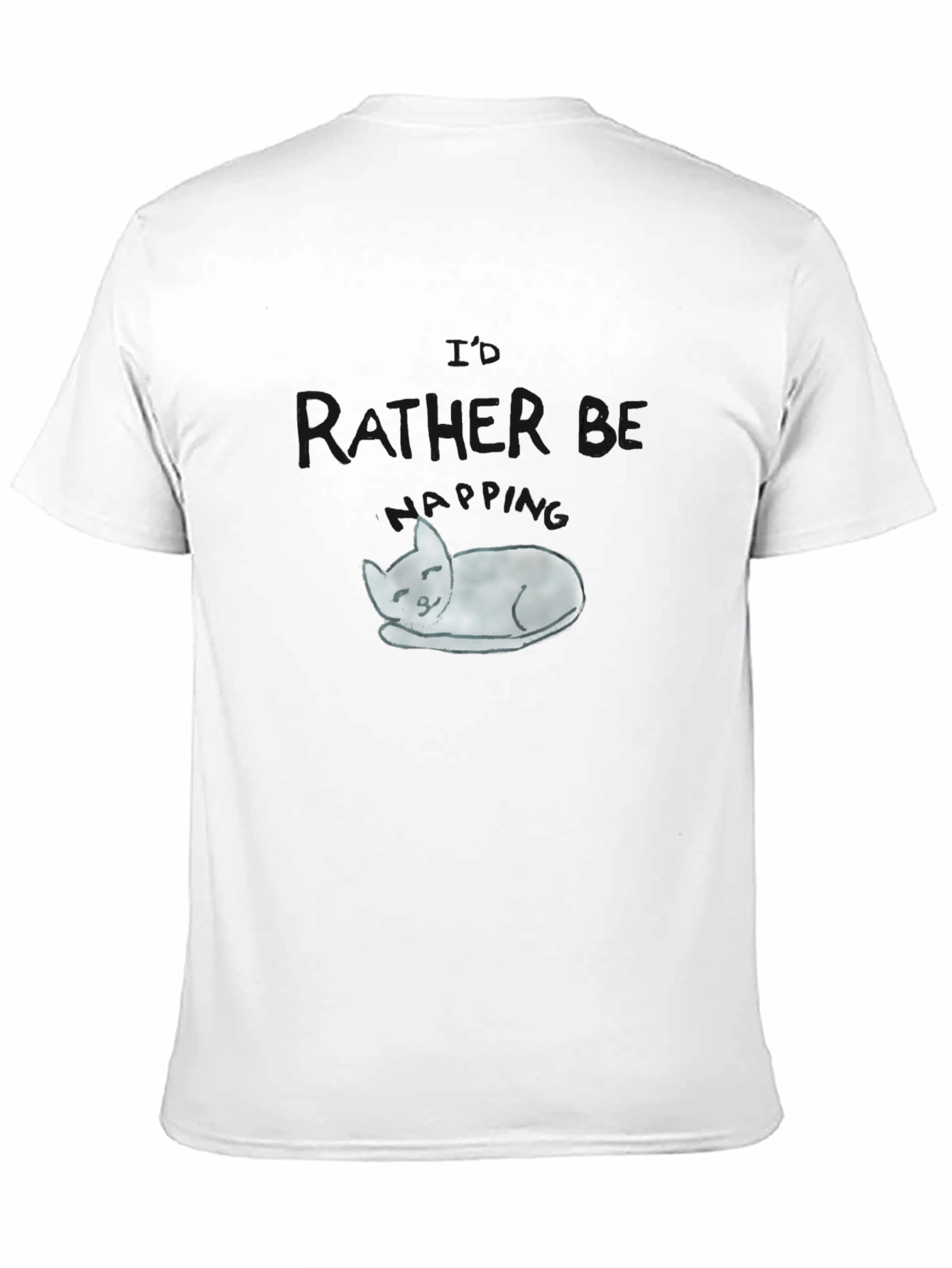 Relaxed Cat Graphic T-Shirt - Soft Cotton Tee