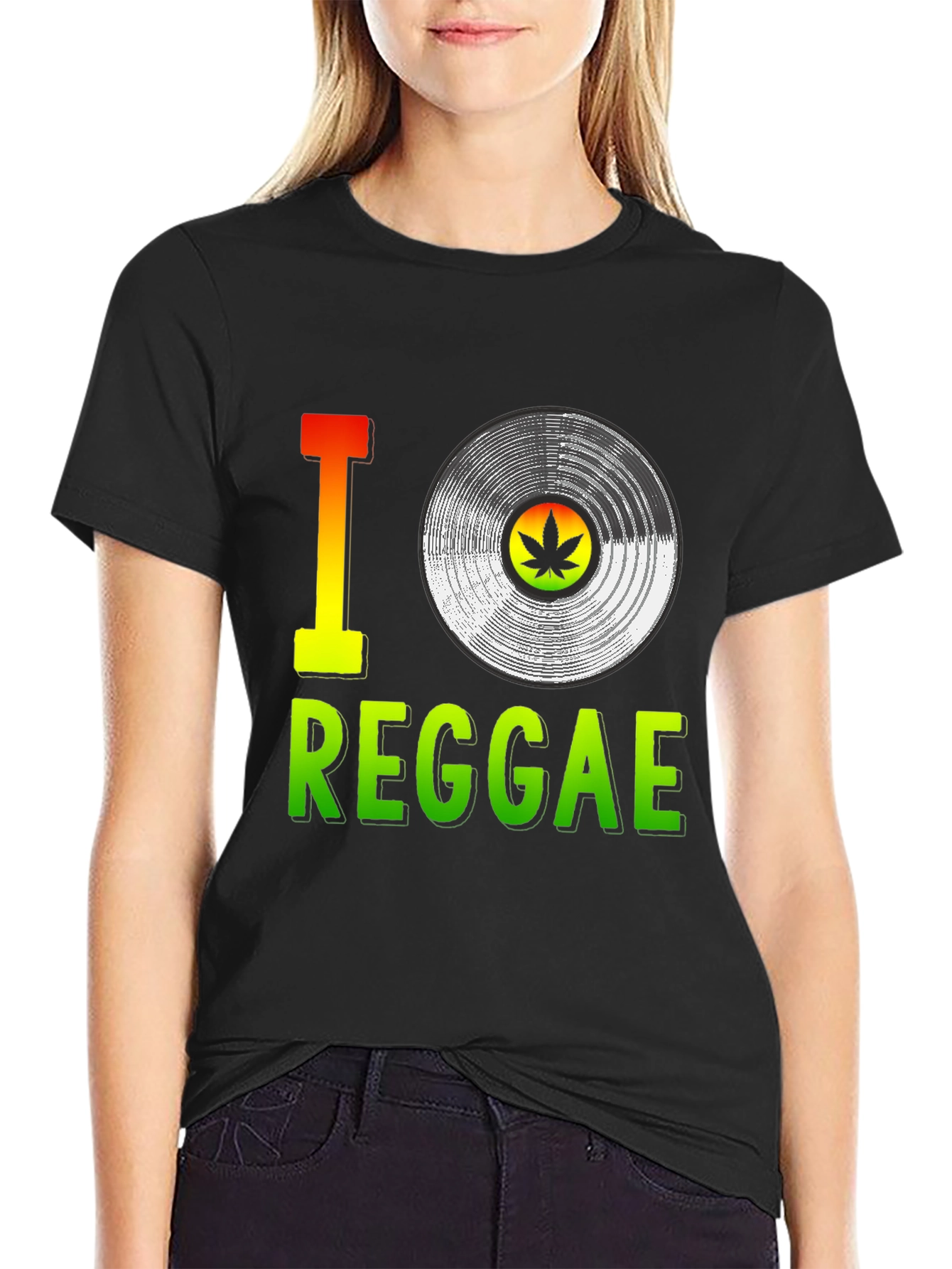 I Love Reggae T-Shirt Vinyl Graphic Tee
