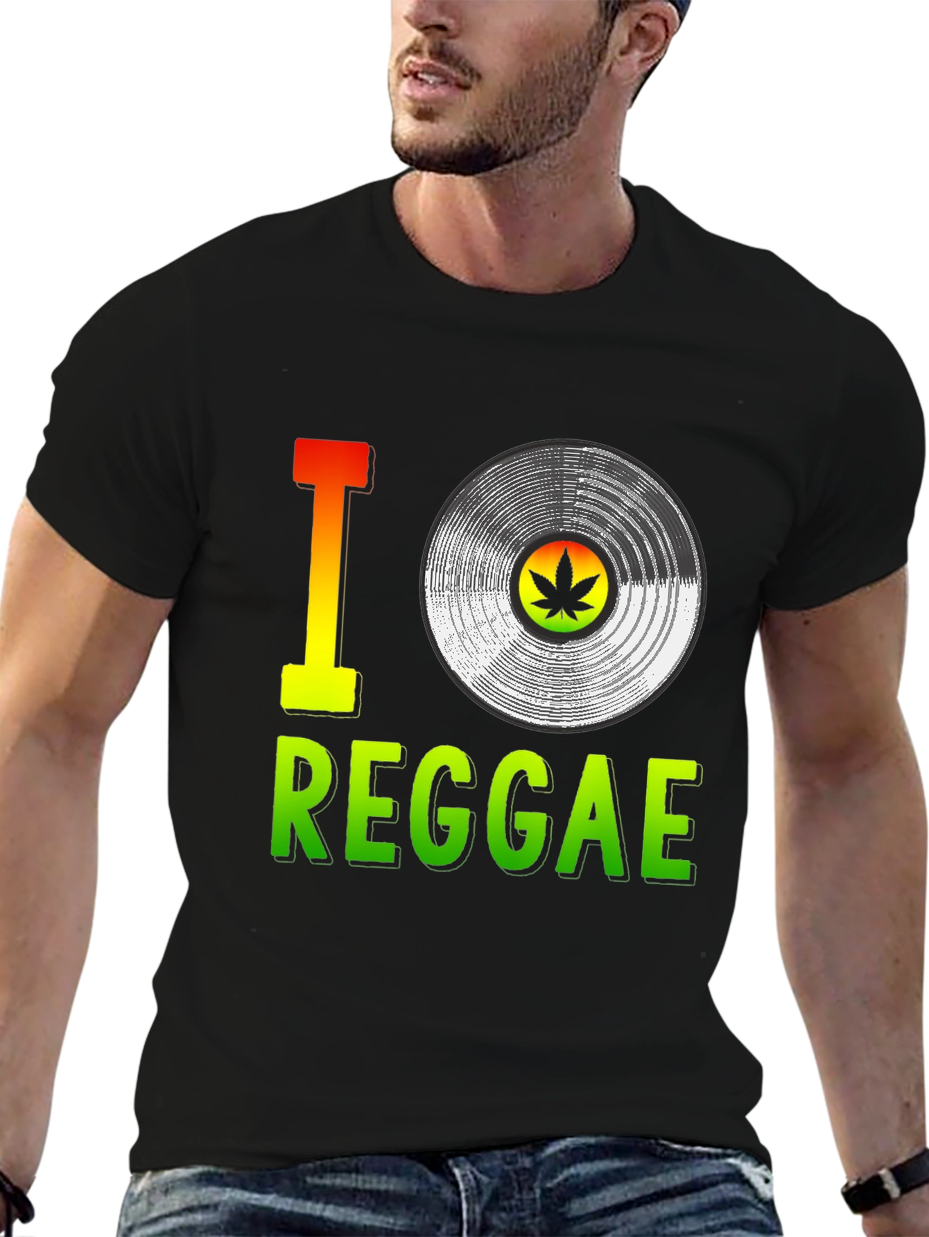 I Love Reggae T-Shirt Vinyl Graphic Tee
