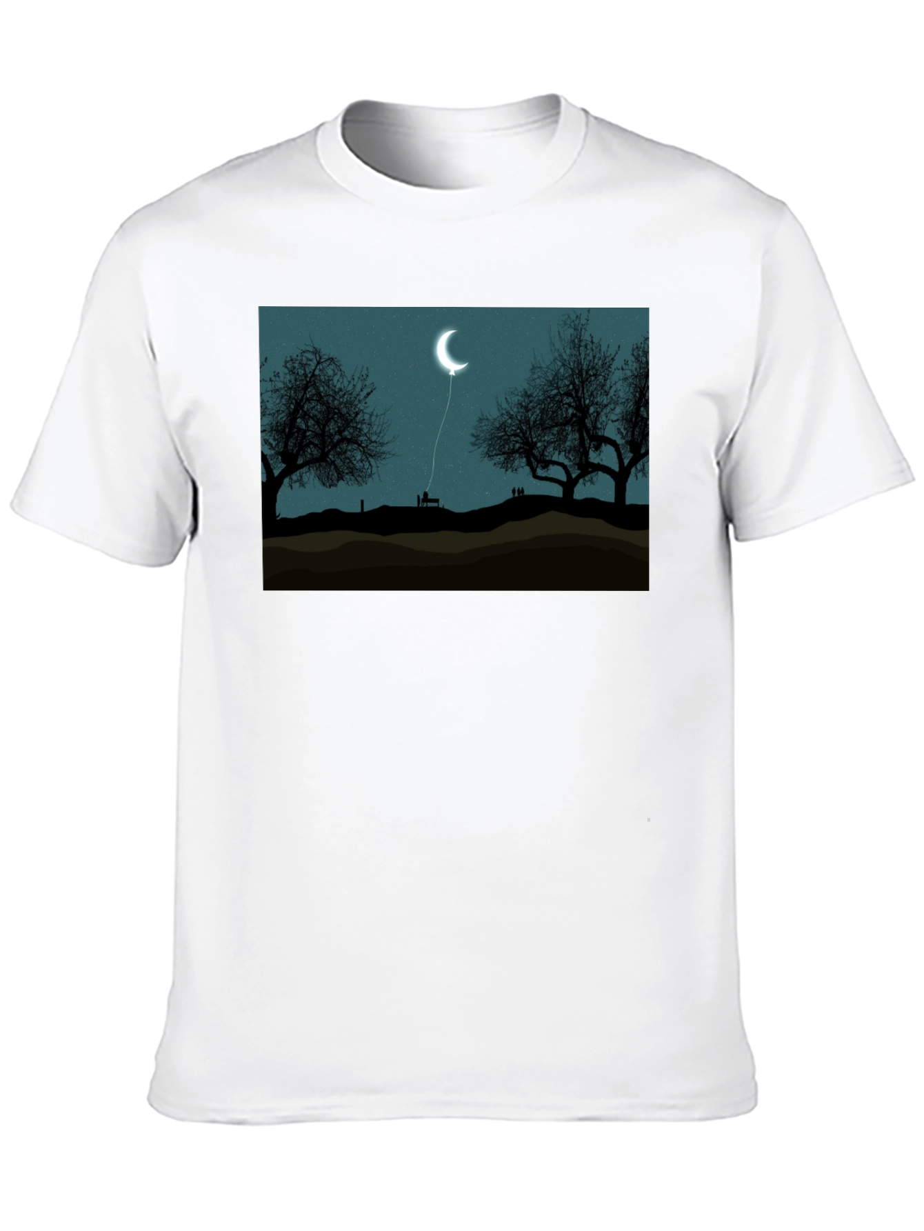 Moon Balloon Graphic Tee - Dark Night Design