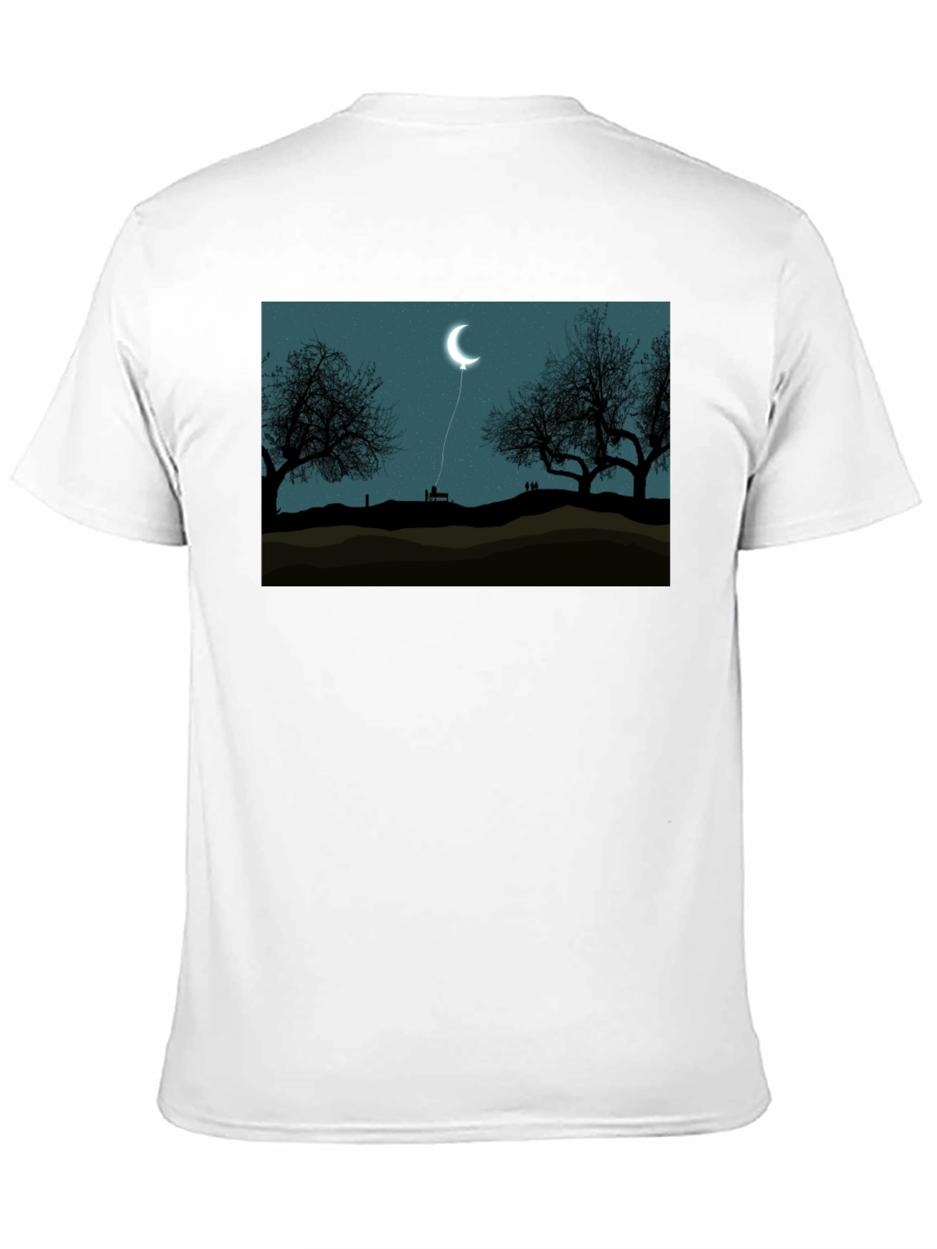 Moon Balloon Graphic Tee - Dark Night Design