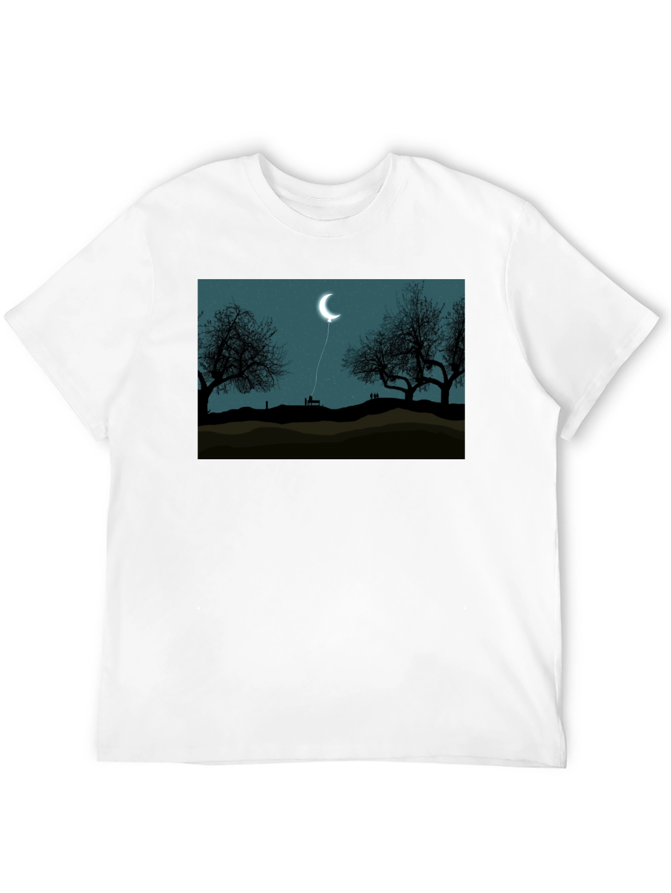 Moon Balloon Graphic Tee - Dark Night Design