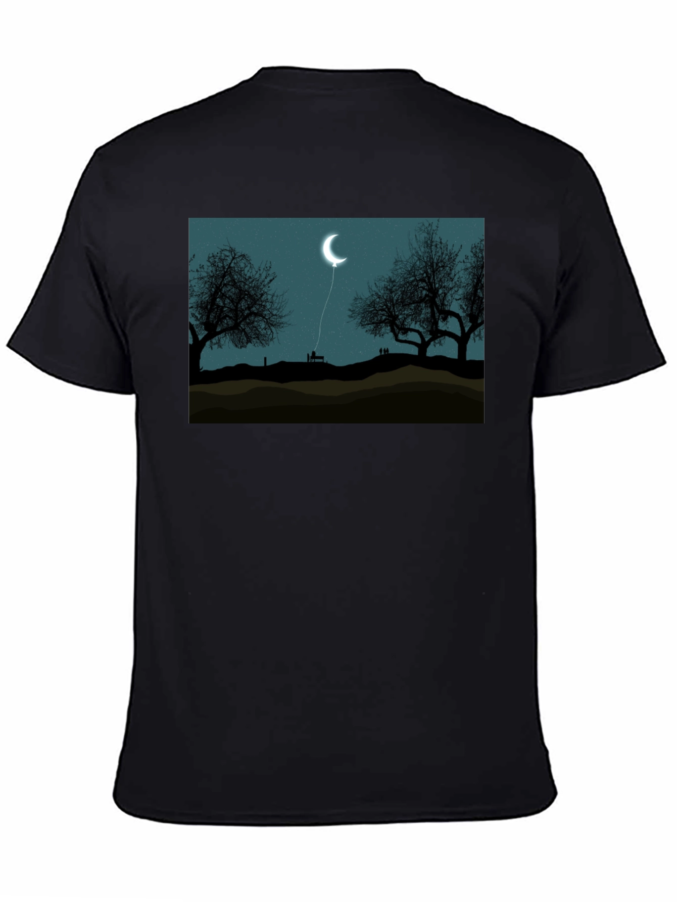 Moon Balloon Graphic Tee - Dark Night Design