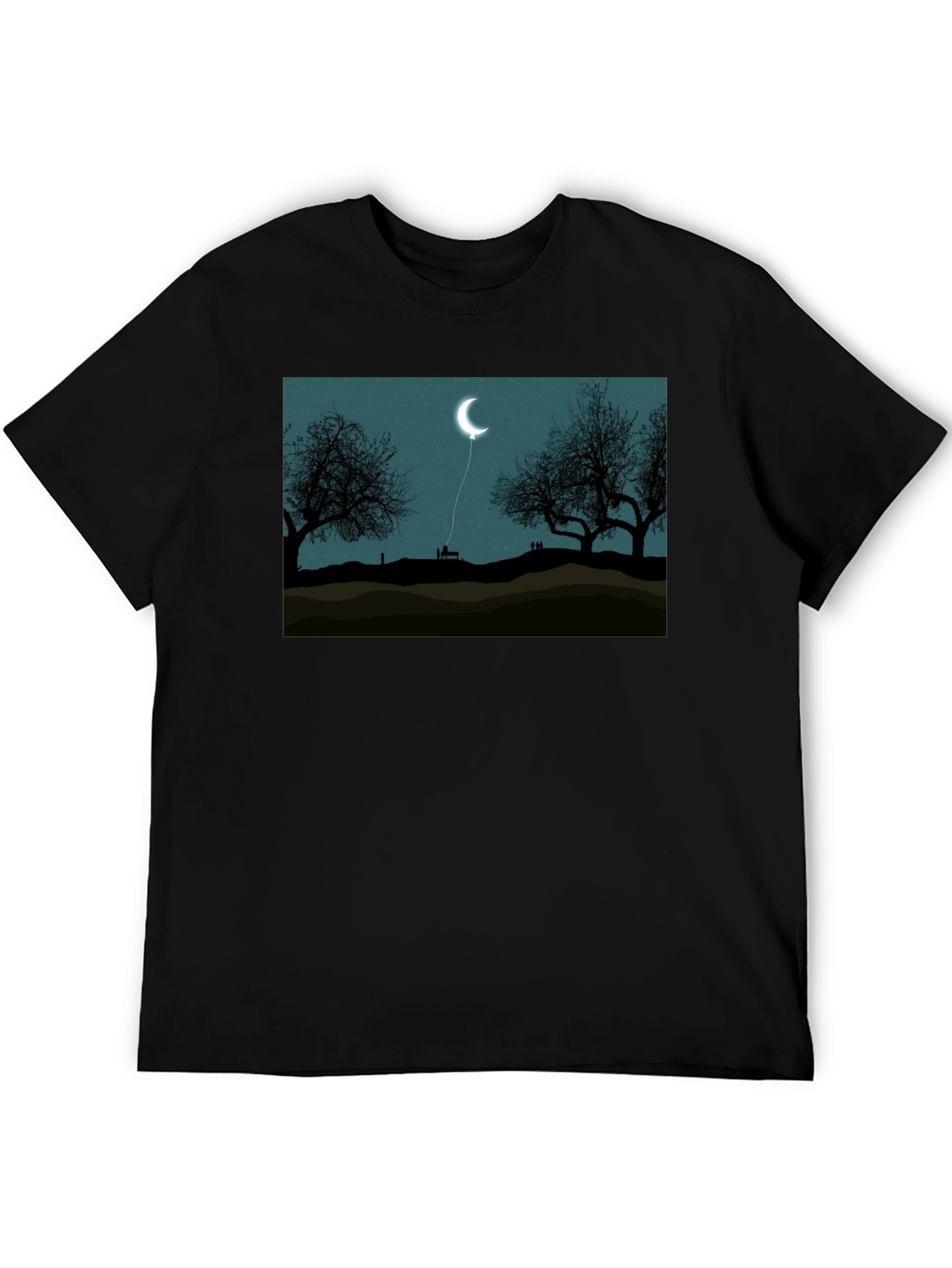 Moon Balloon Graphic Tee - Dark Night Design