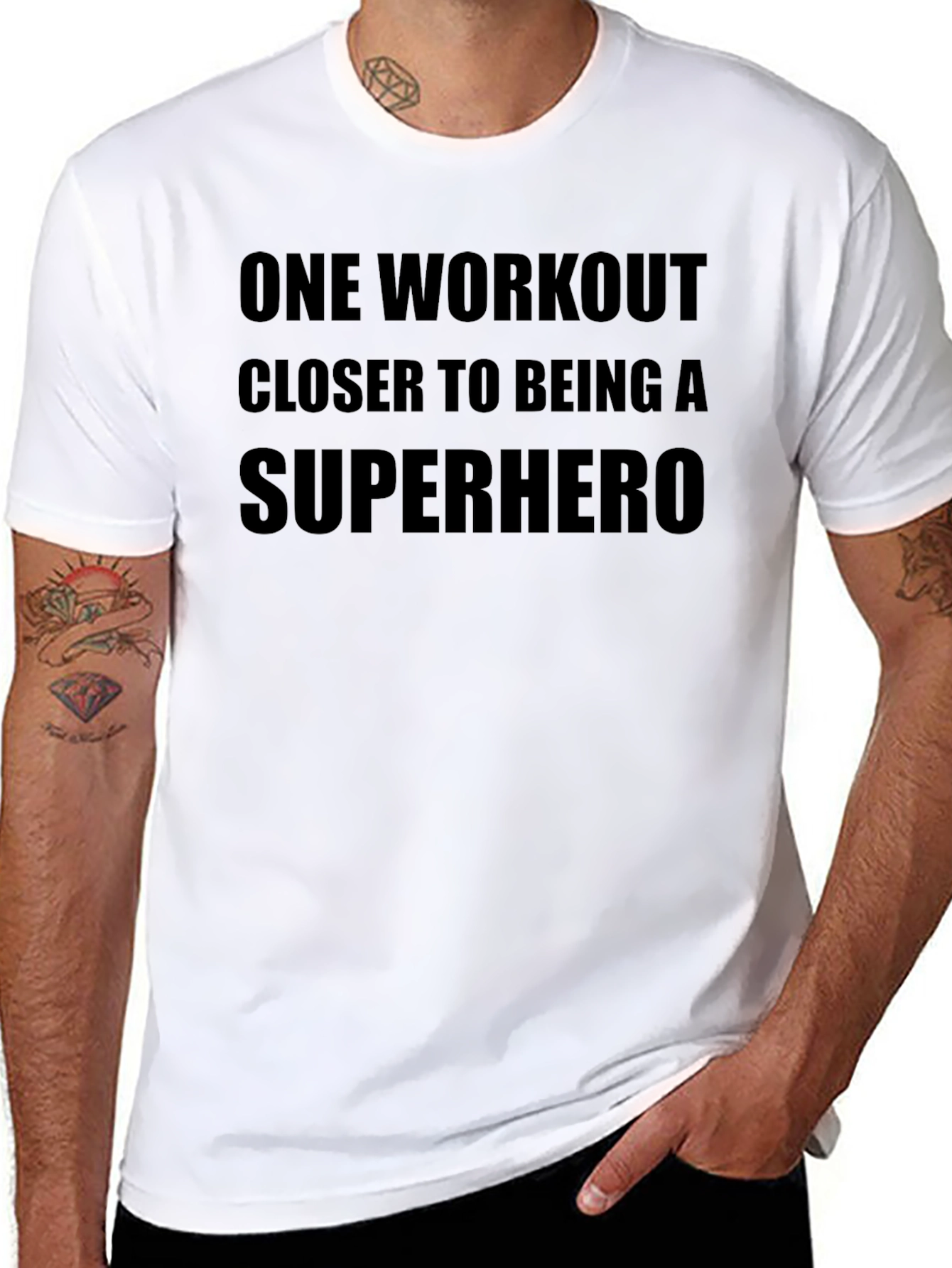 Superhero Workout T-Shirt - Black