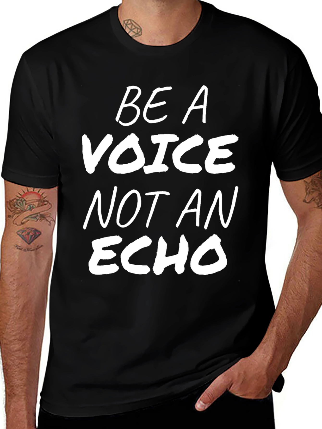 Be A Voice Not An Echo Black T-Shirt