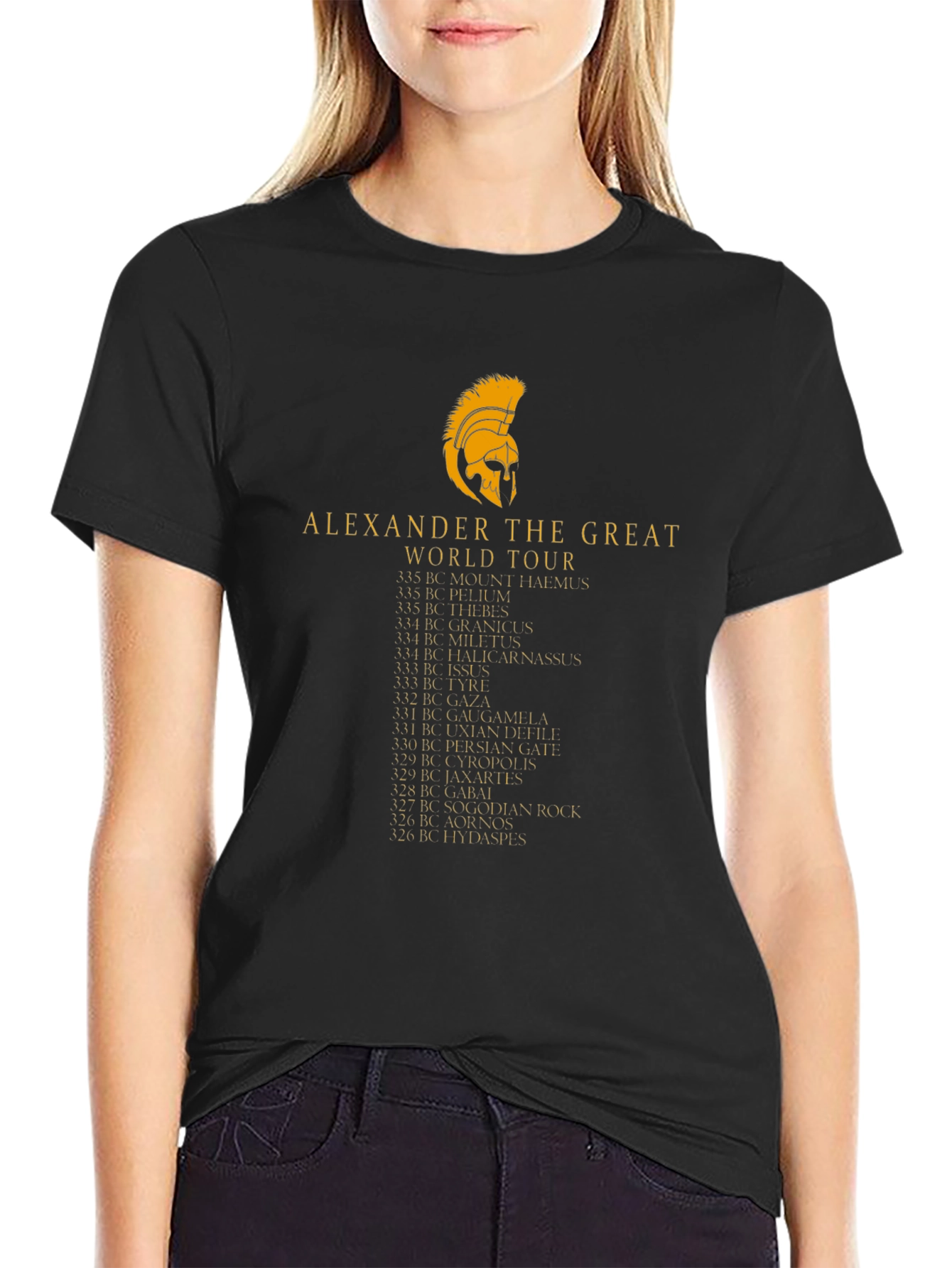 Alexander the Great World Tour Black T-Shirt