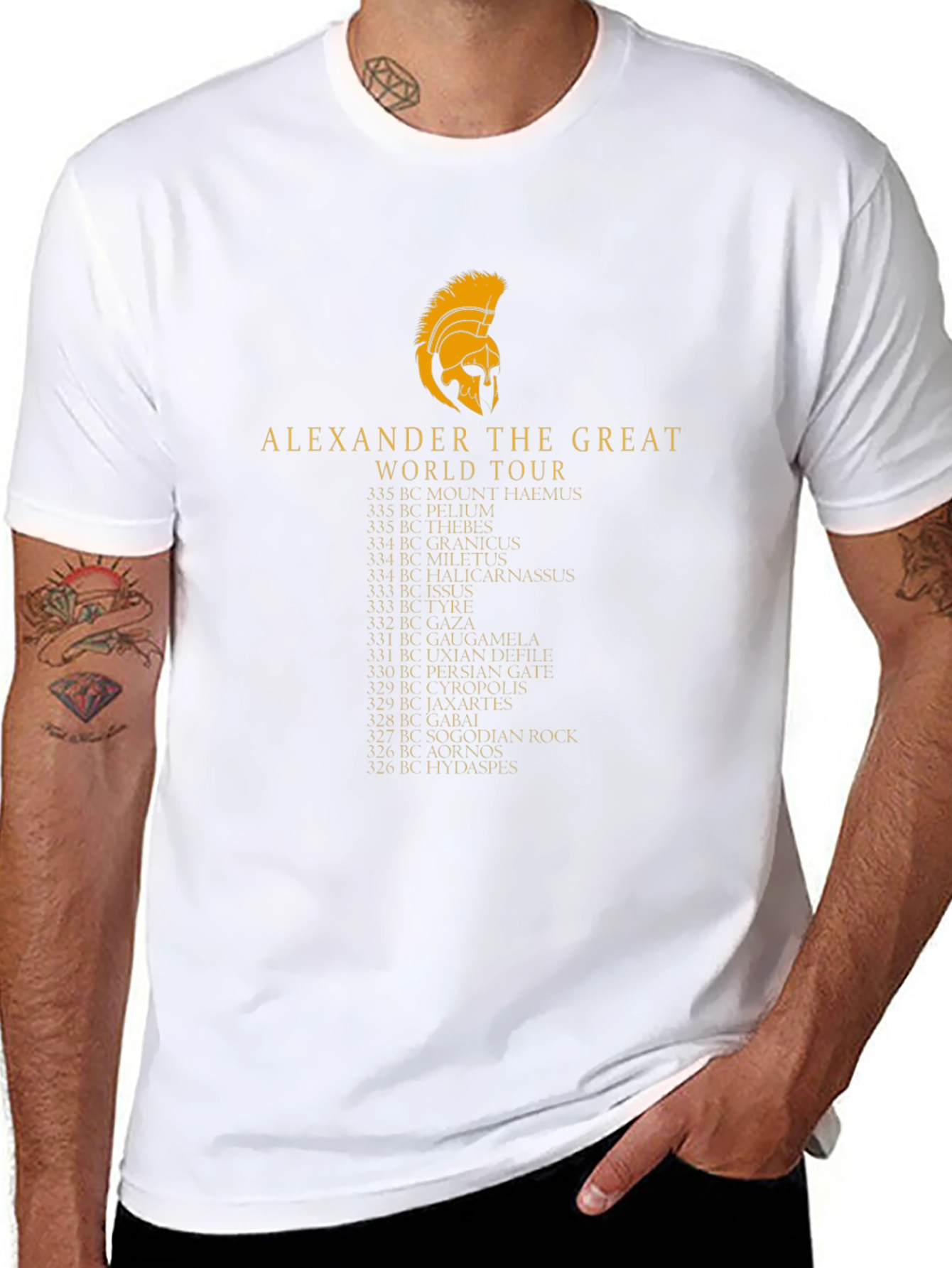 Alexander the Great World Tour Black T-Shirt