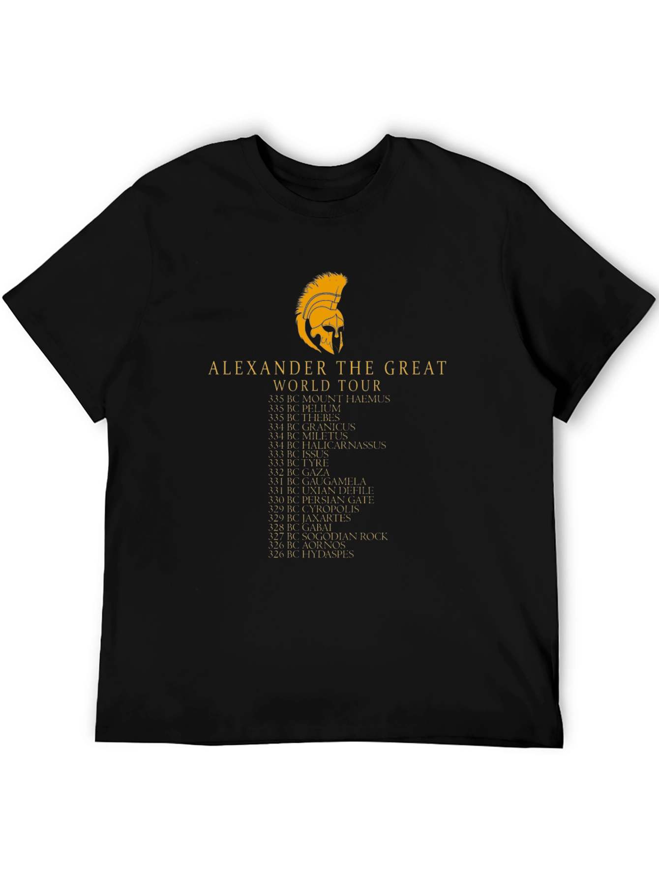 Alexander the Great World Tour Black T-Shirt