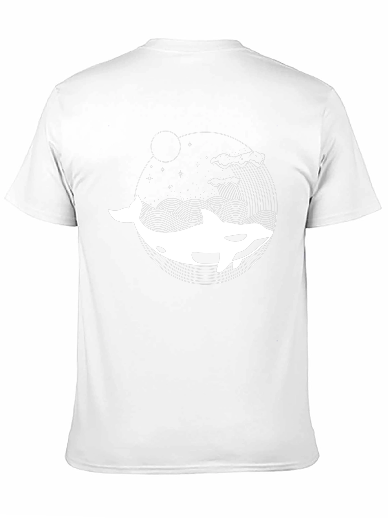 Killer Whale Graphic Tee - Black Cotton T-Shirt