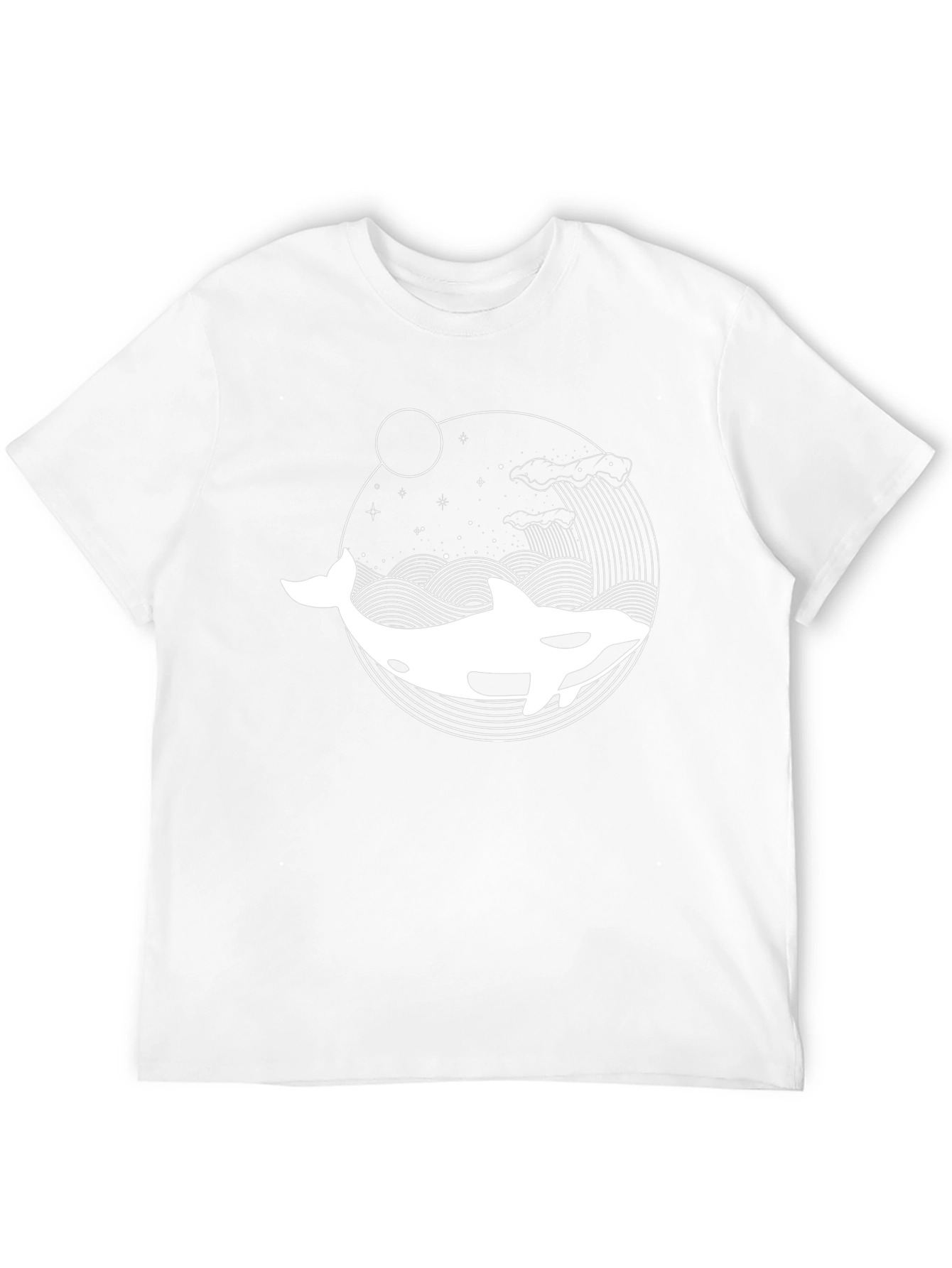 Killer Whale Graphic Tee - Black Cotton T-Shirt