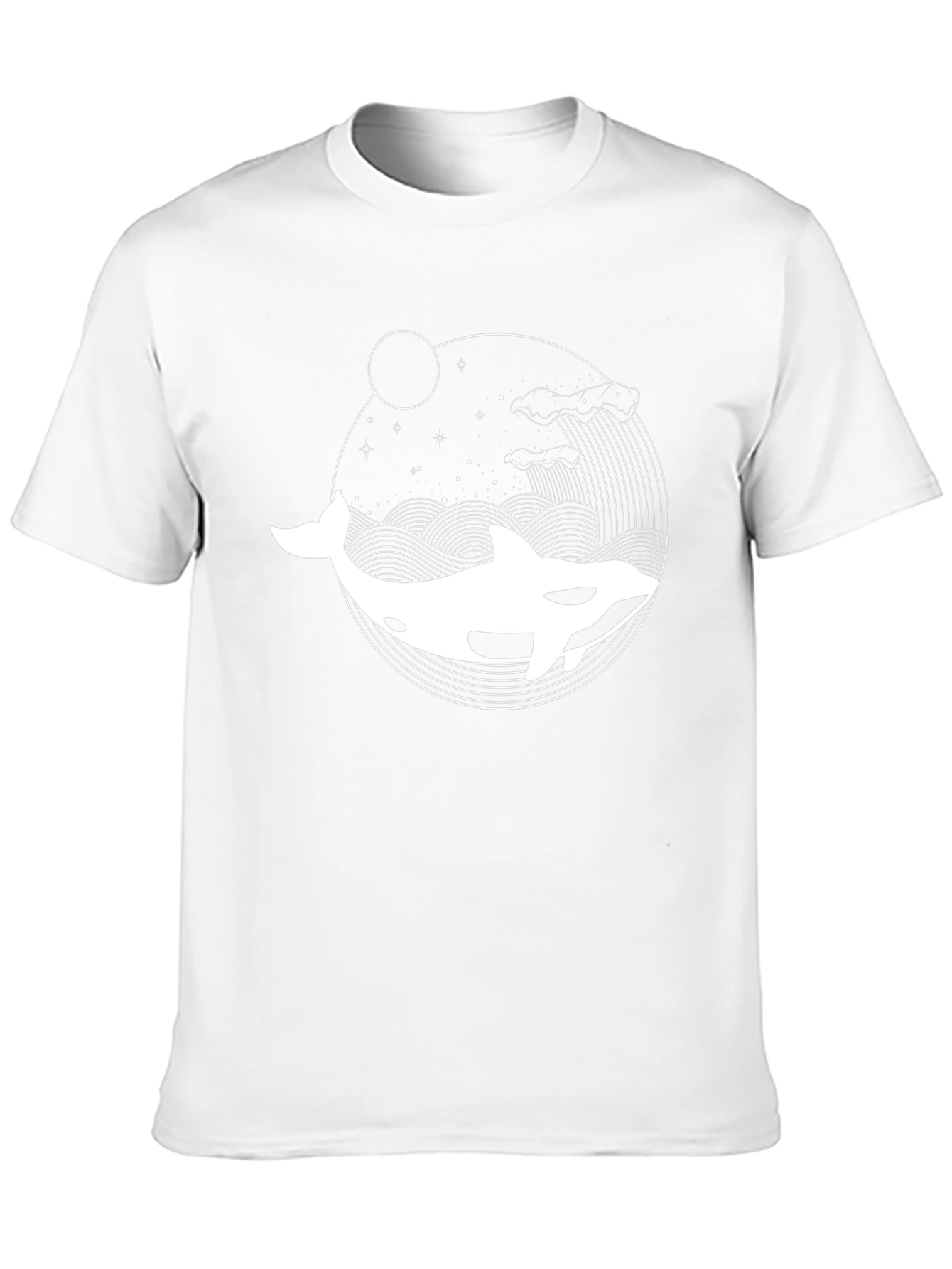 Killer Whale Graphic Tee - Black Cotton T-Shirt