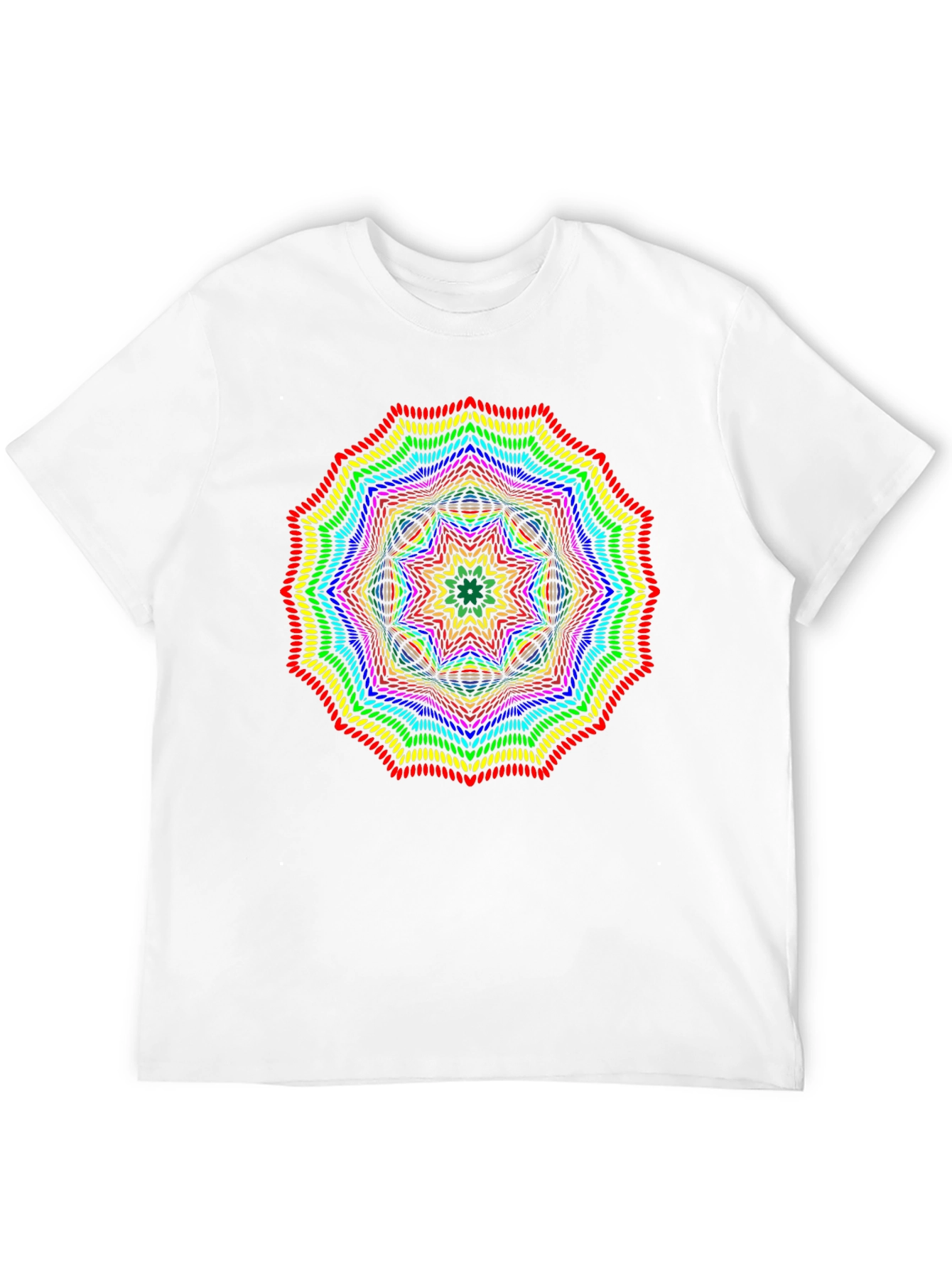 Rainbow Mandala Graphic Black T-Shirt