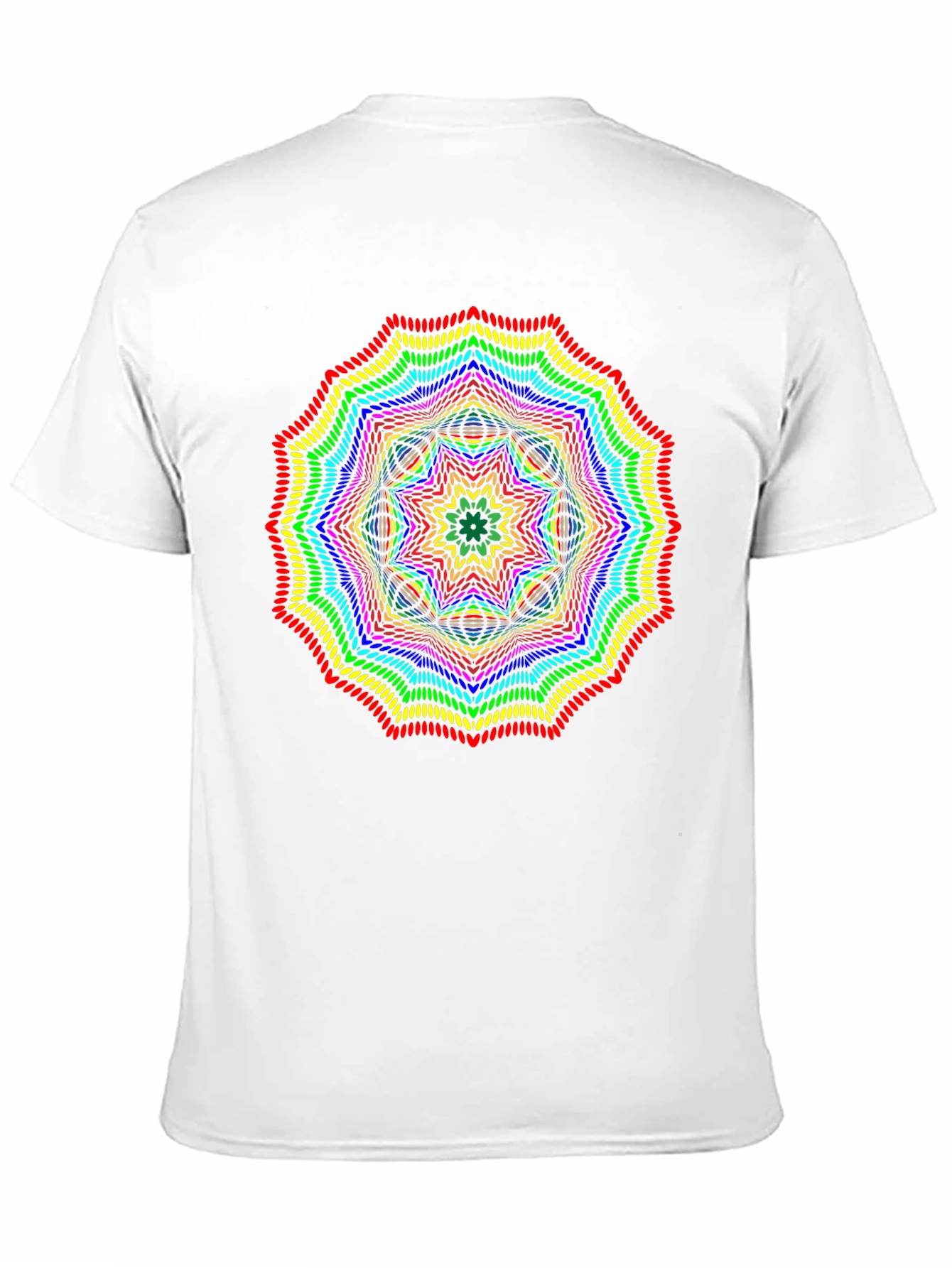 Rainbow Mandala Graphic Black T-Shirt