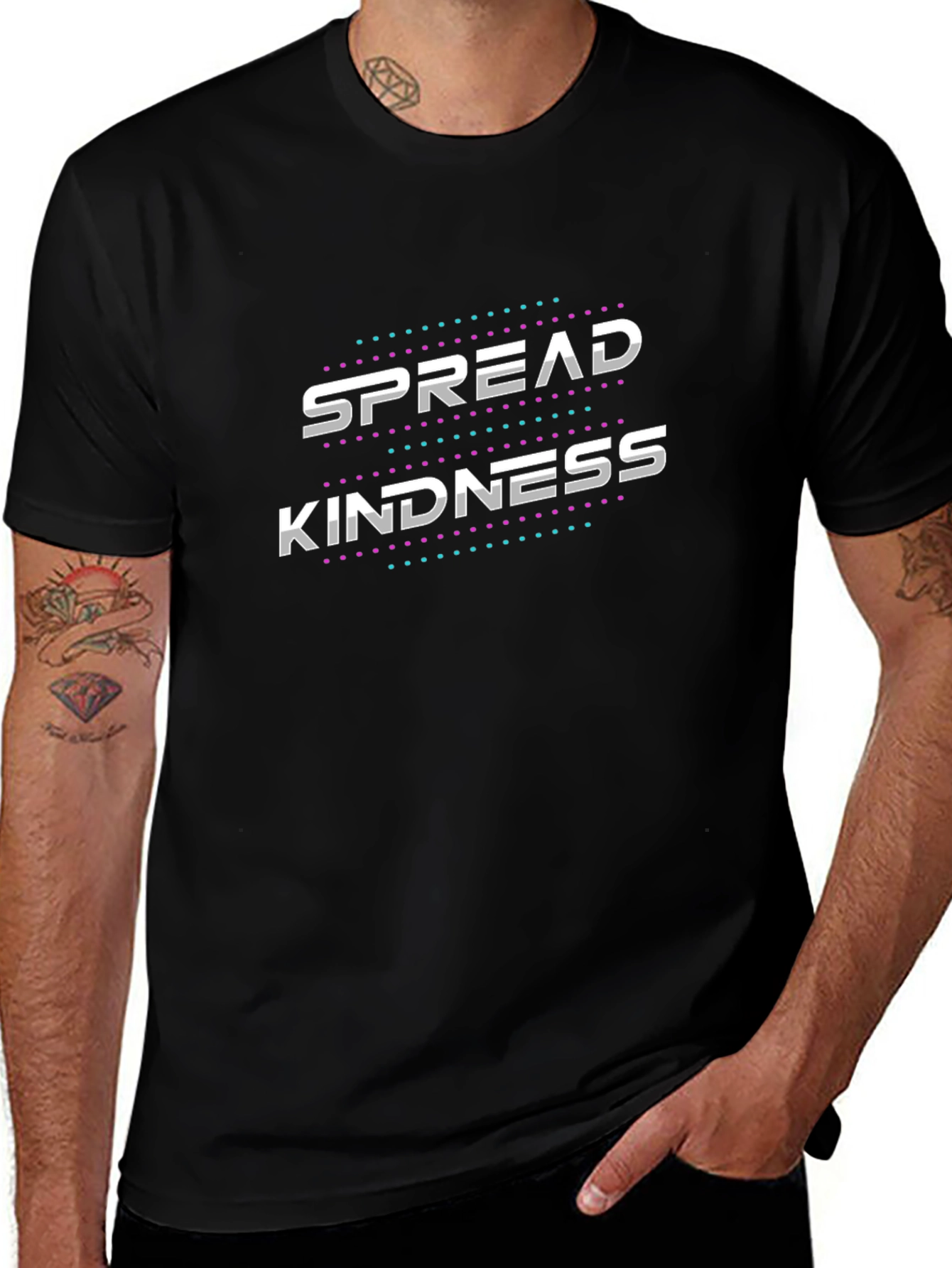 Spread Kindness Graphic Tee - Black T-Shirt