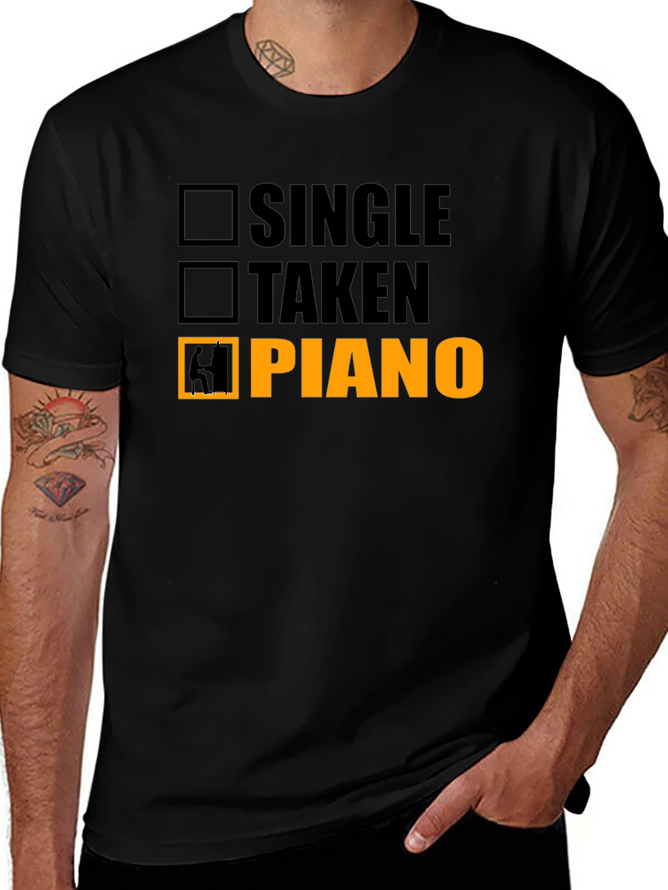 Piano Player T-Shirt - Single Taken Musician Tee
