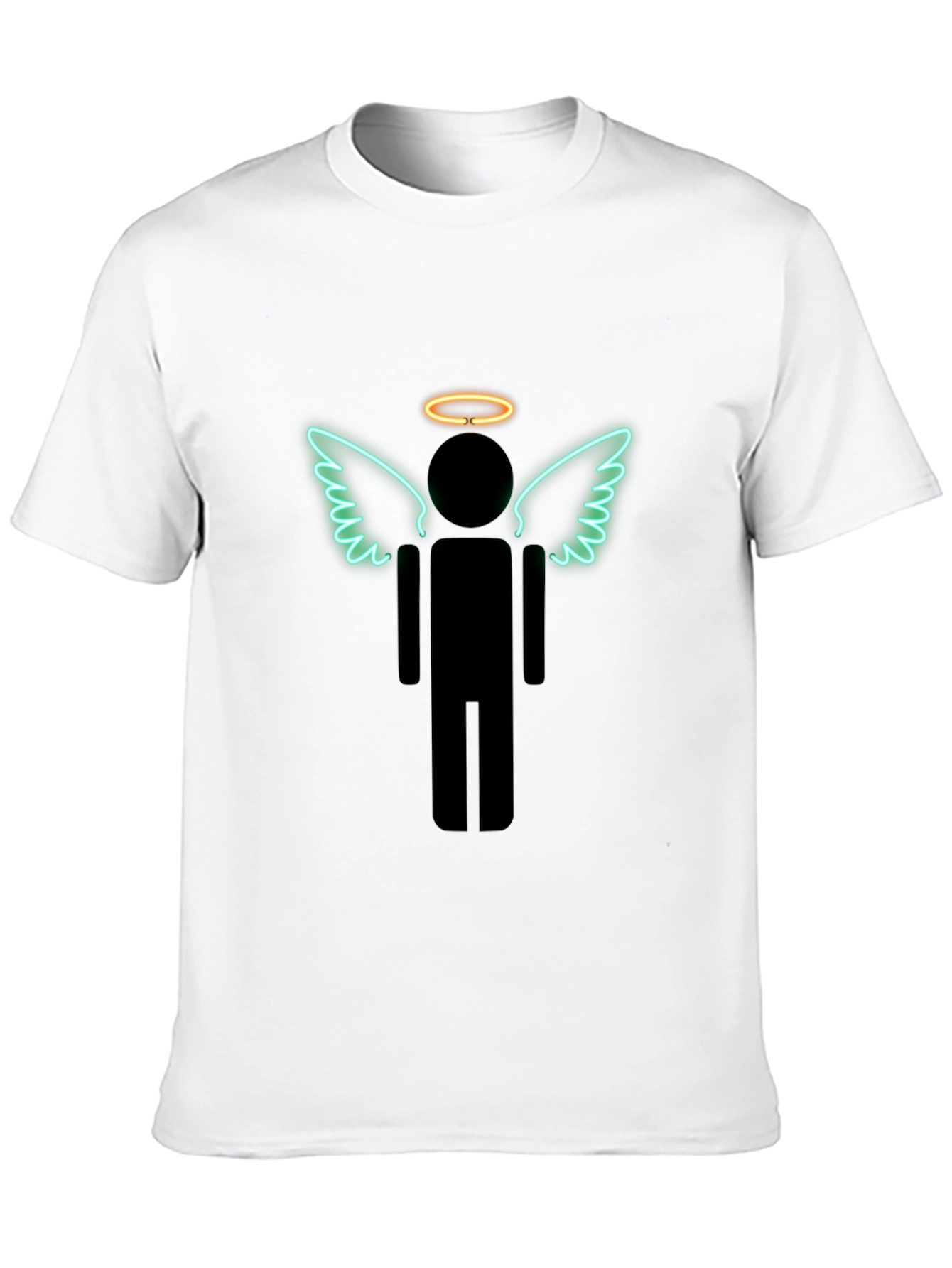 Angel Stick Figure Graphic Tee - Mens Black T-Shirt