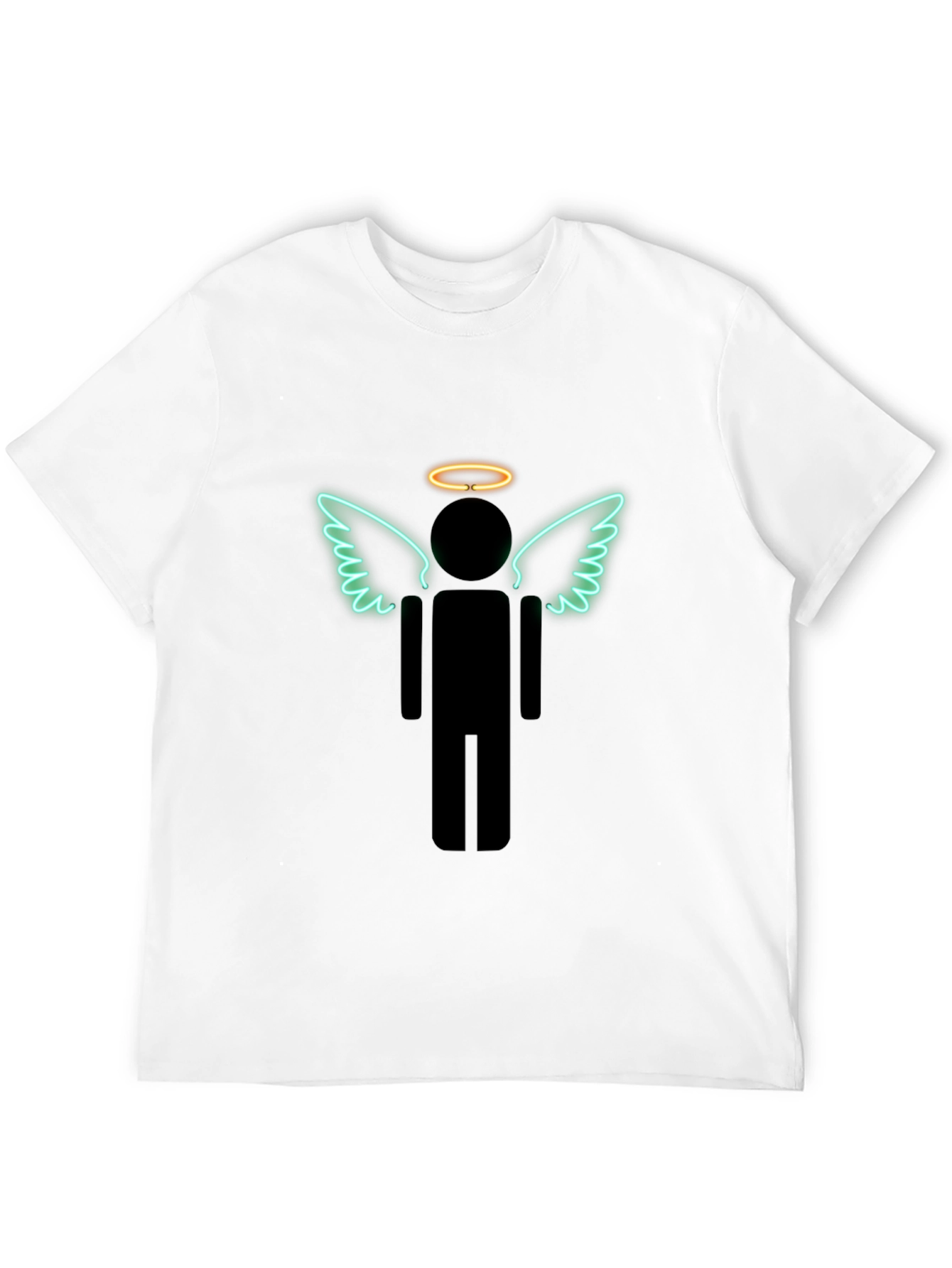 Angel Stick Figure Graphic Tee - Mens Black T-Shirt
