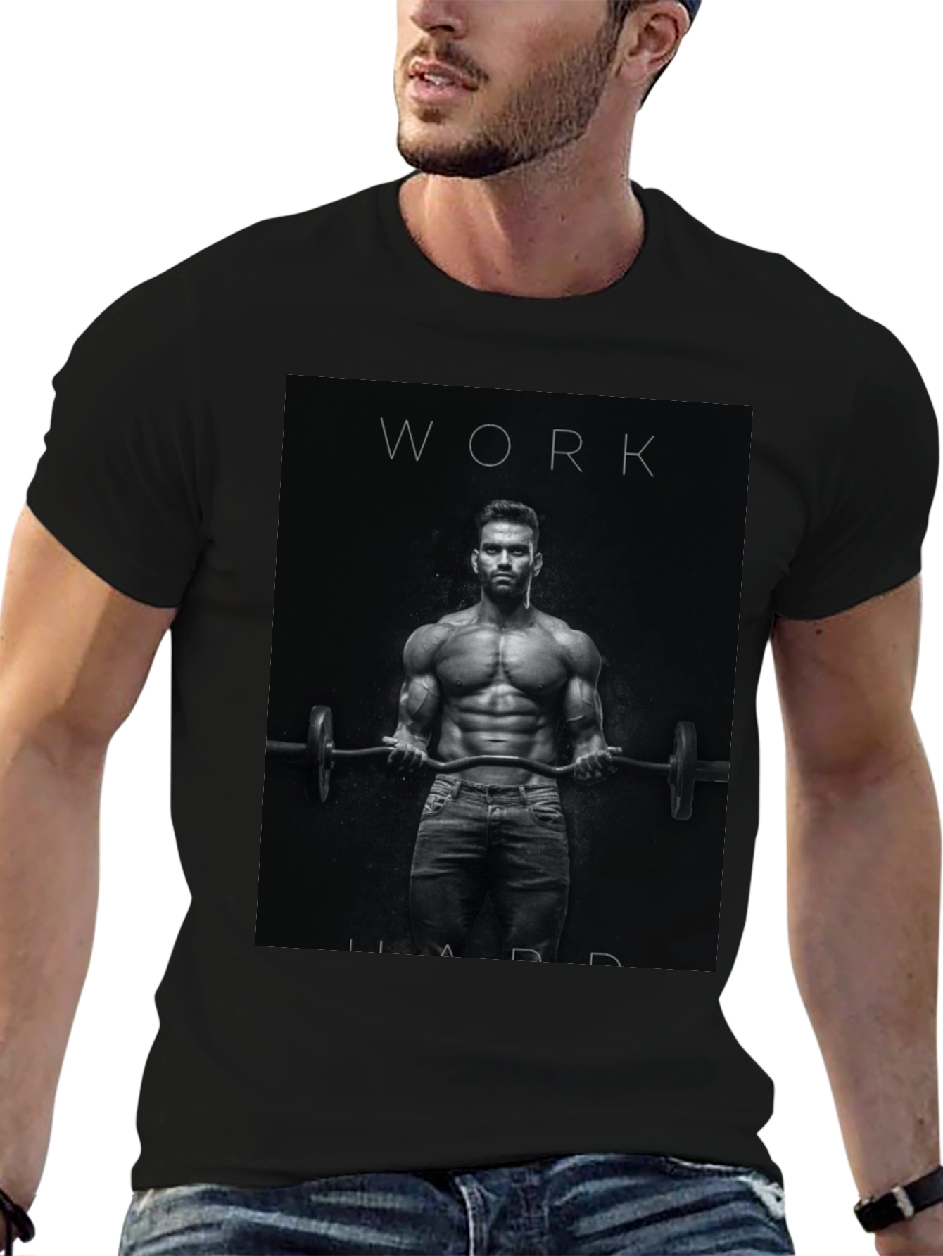 Work Hard Motivational Graphic T-Shirt