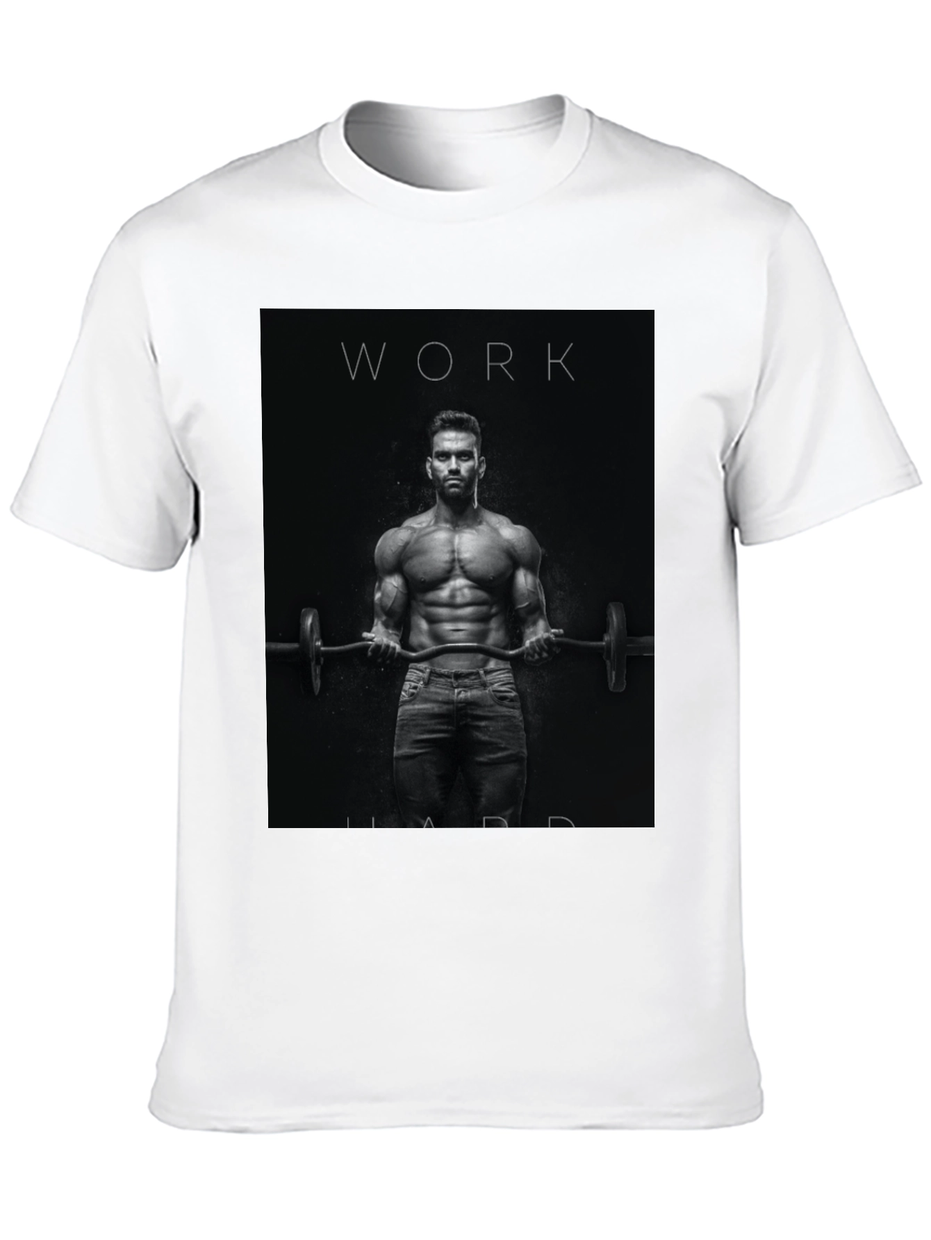 Work Hard Motivational Graphic T-Shirt