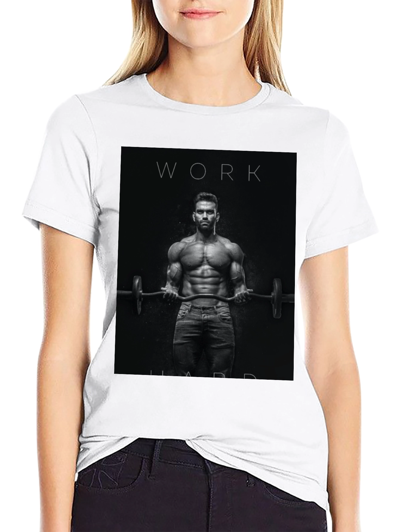 Work Hard Motivational Graphic T-Shirt