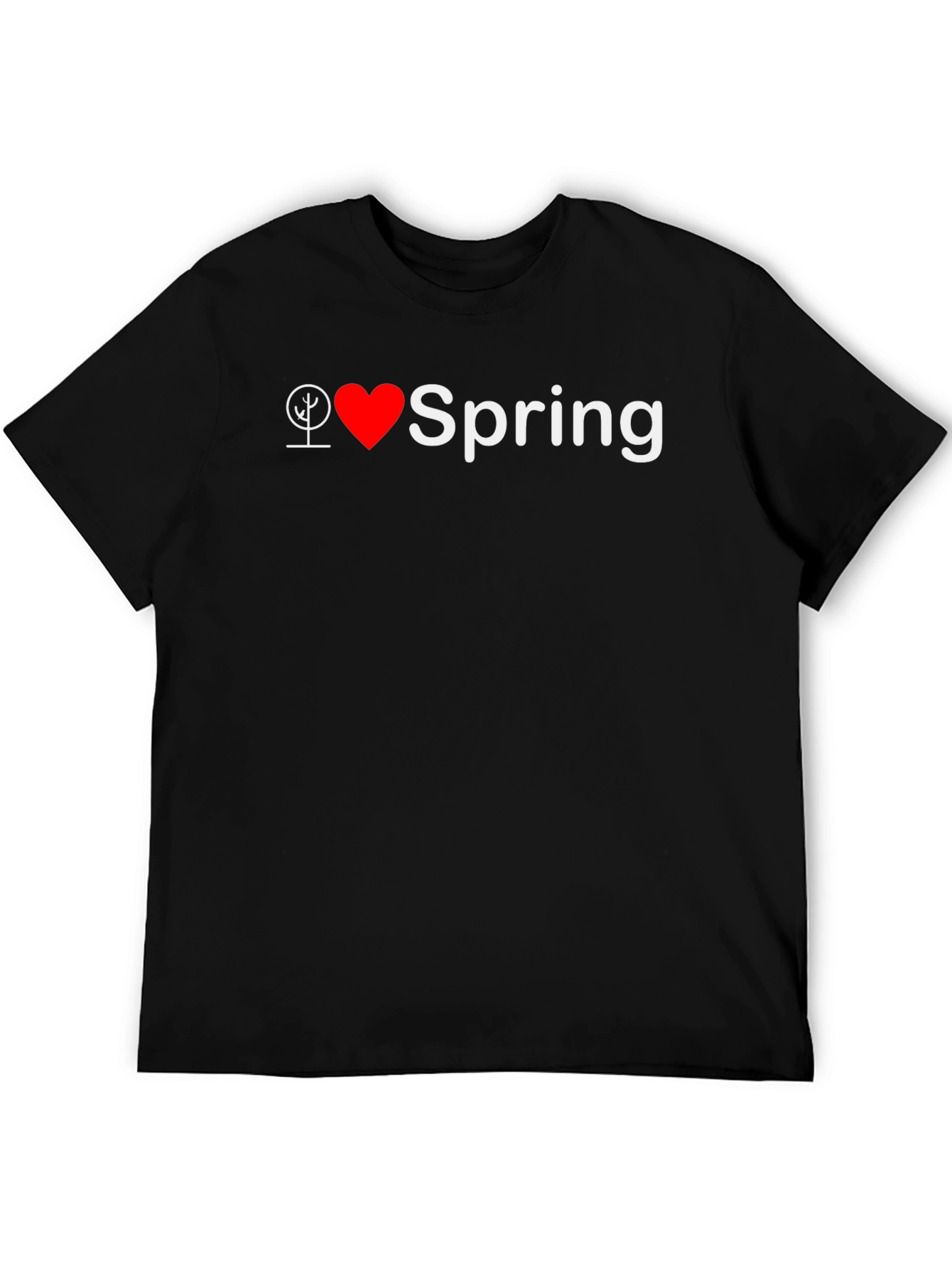I Heart Spring Black T-Shirt
