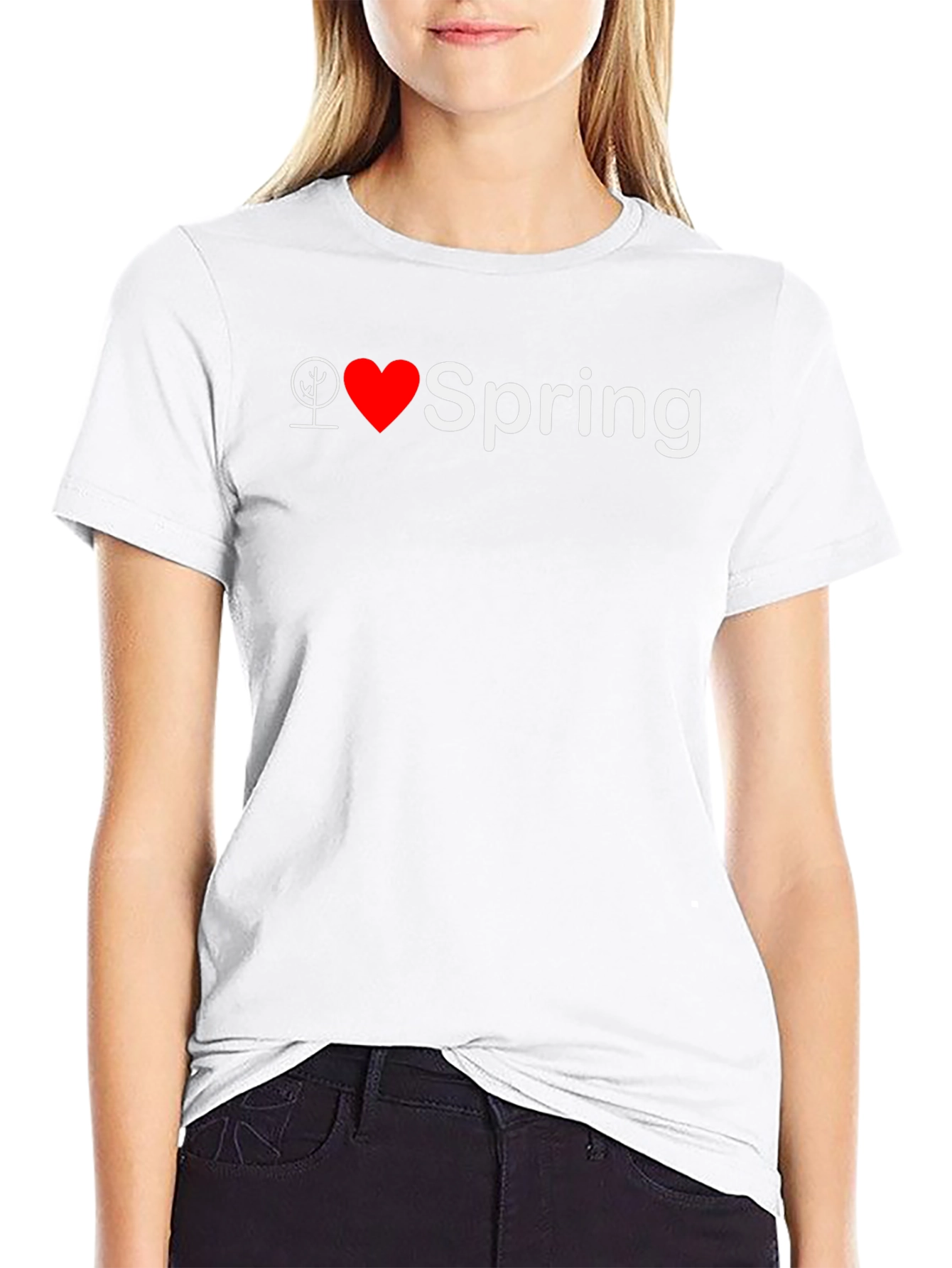 I Heart Spring Black T-Shirt