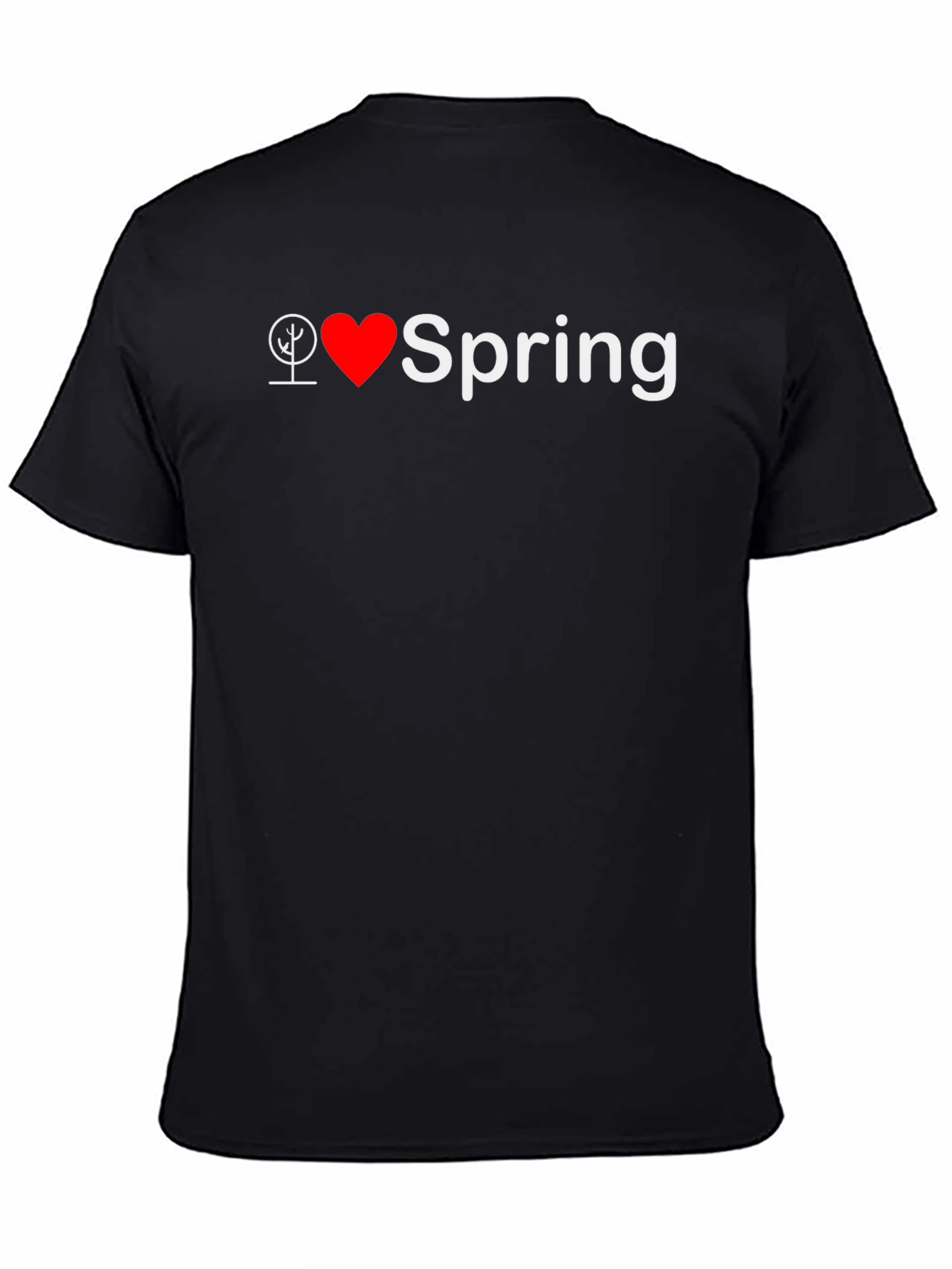 I Heart Spring Black T-Shirt