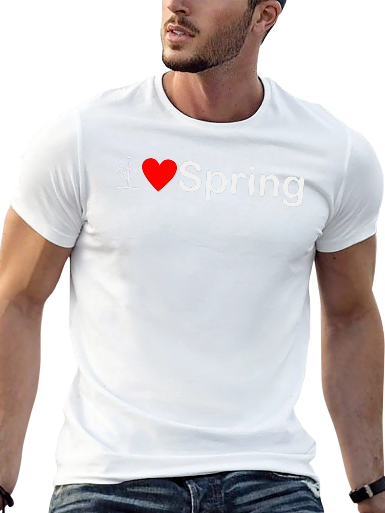I Heart Spring Black T-Shirt