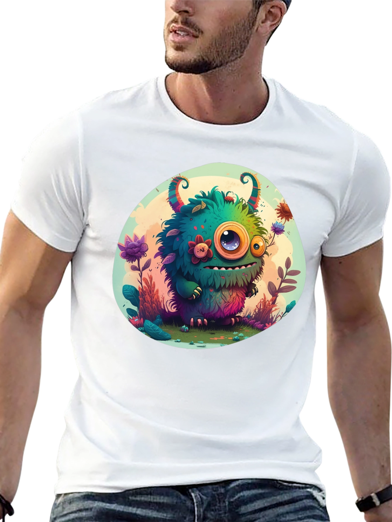 Monster Graphic Tee - Fun Cartoon Creature T-Shirt