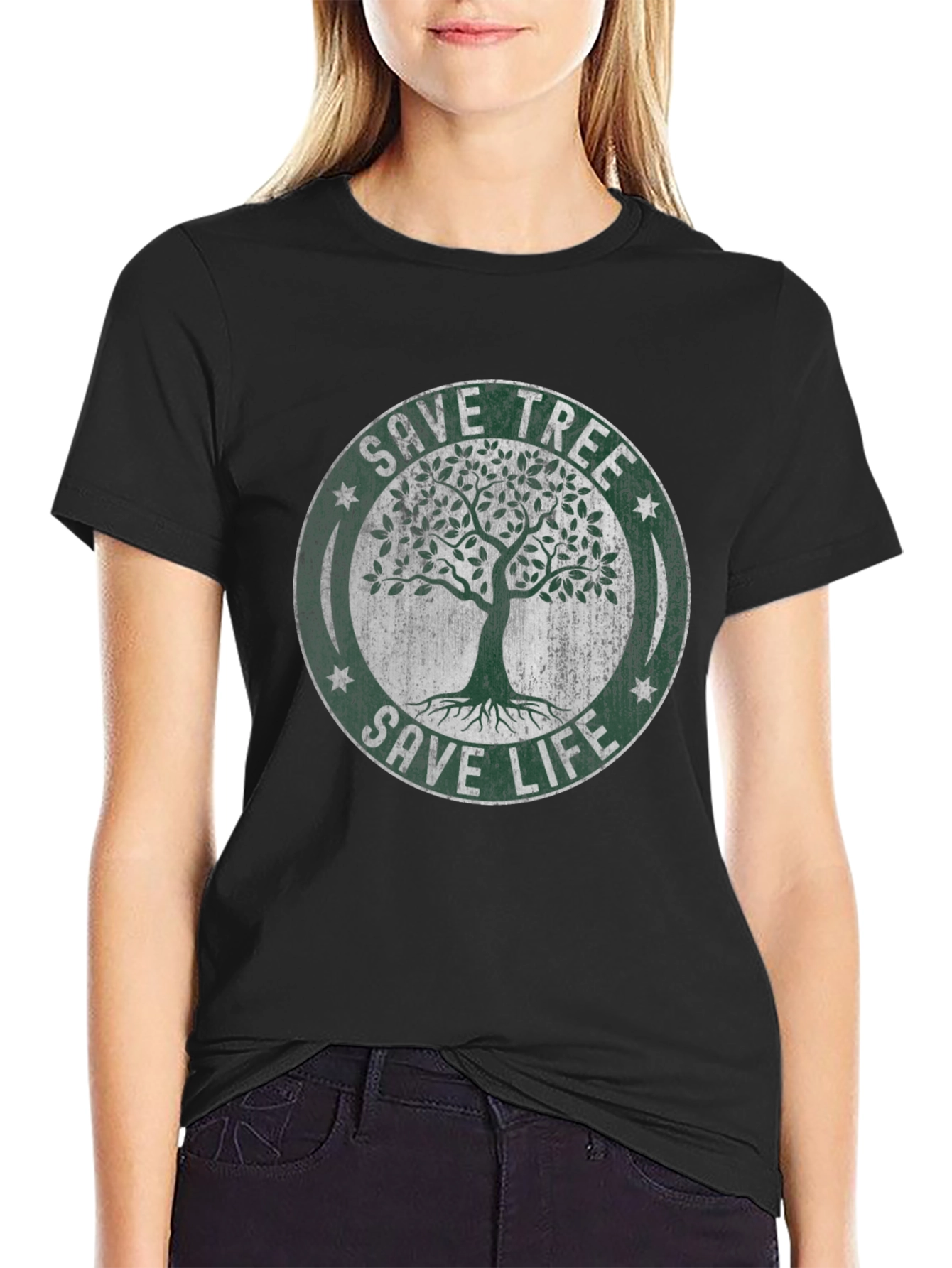 Save Tree Save Life Graphic Tee - Earth Friendly