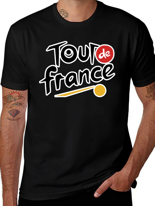 Tour de France Cycling Fan T-Shirt - Black