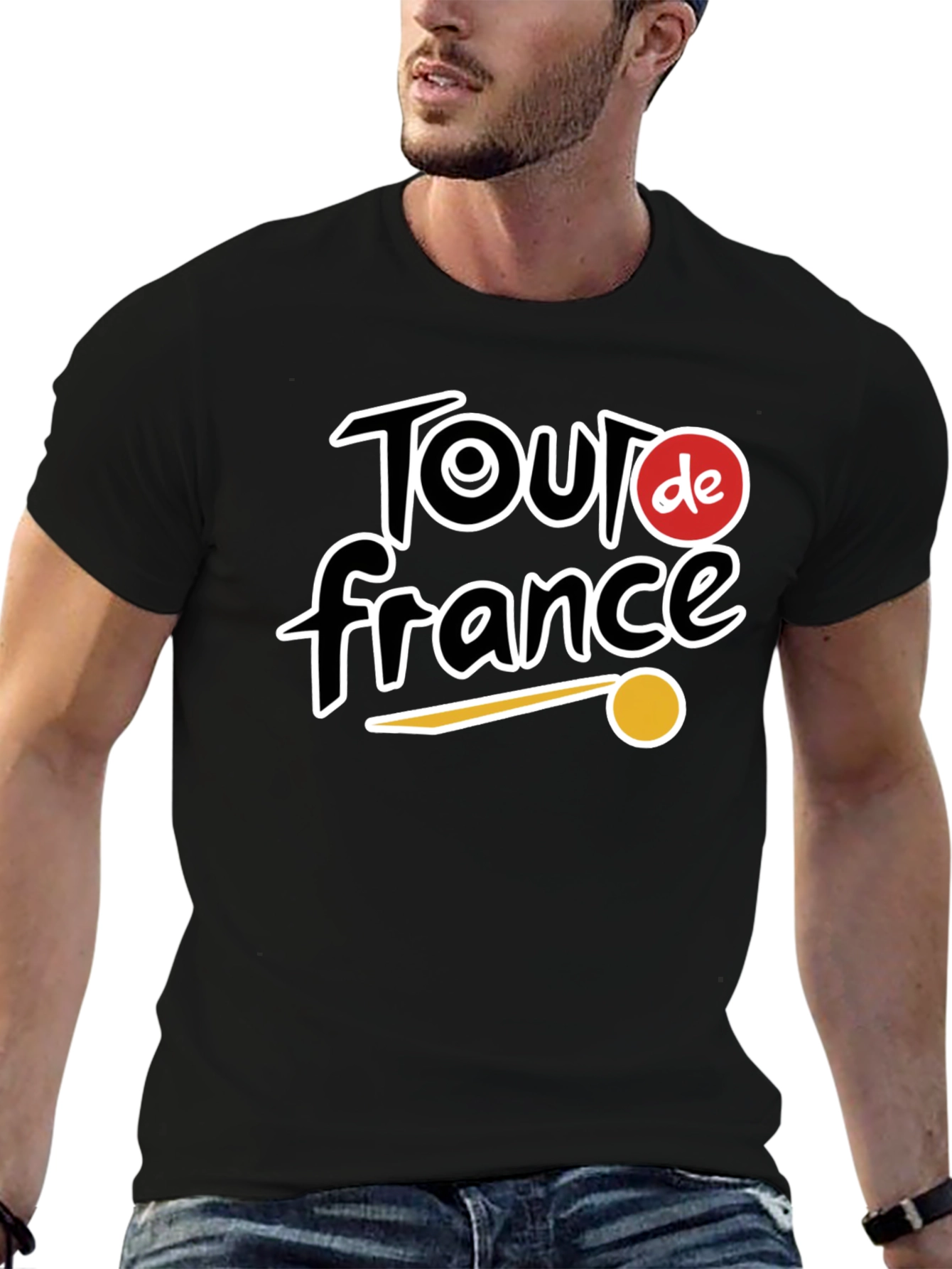 Tour de France Cycling Fan T-Shirt - Black